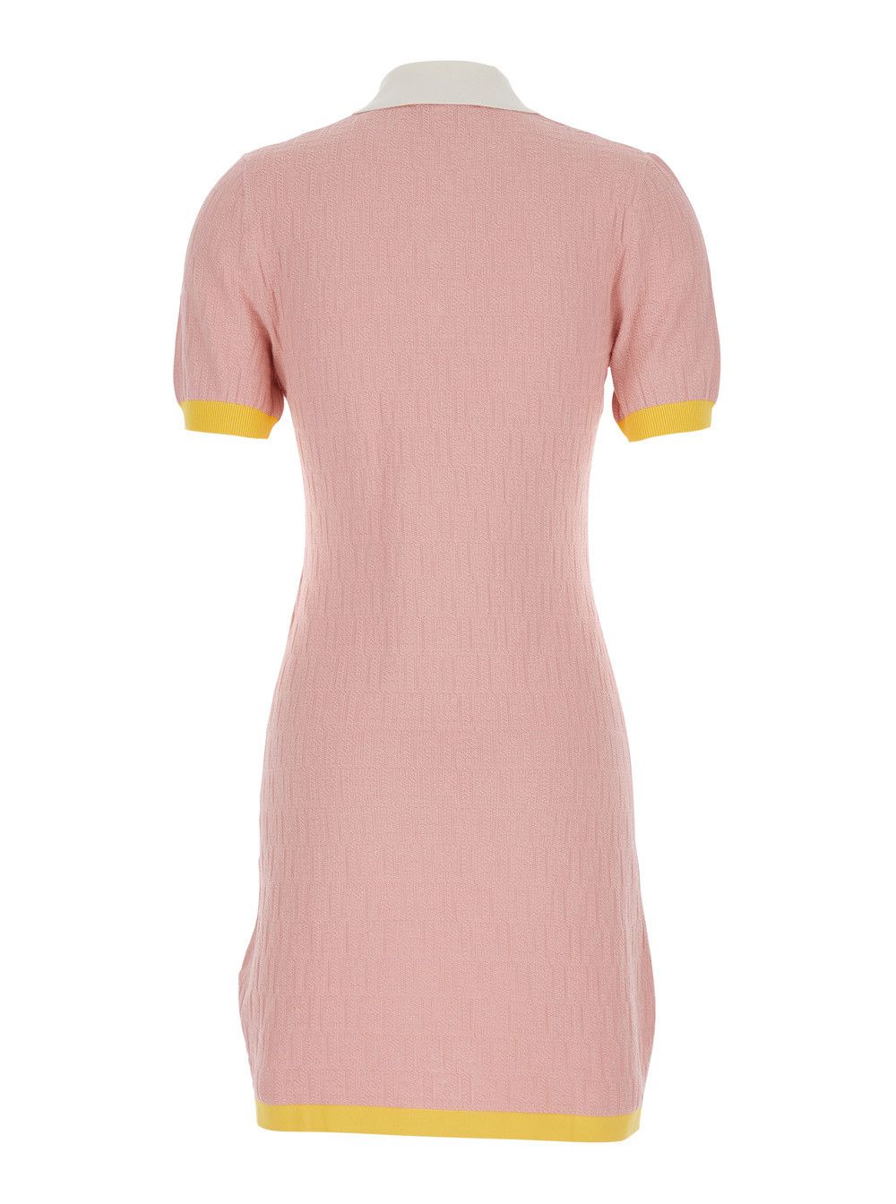 Fendi Pink dress with classic collar in cotton and silk blend for women Size M / US 6-8 / IT 42-44 - 2 Thumbnail