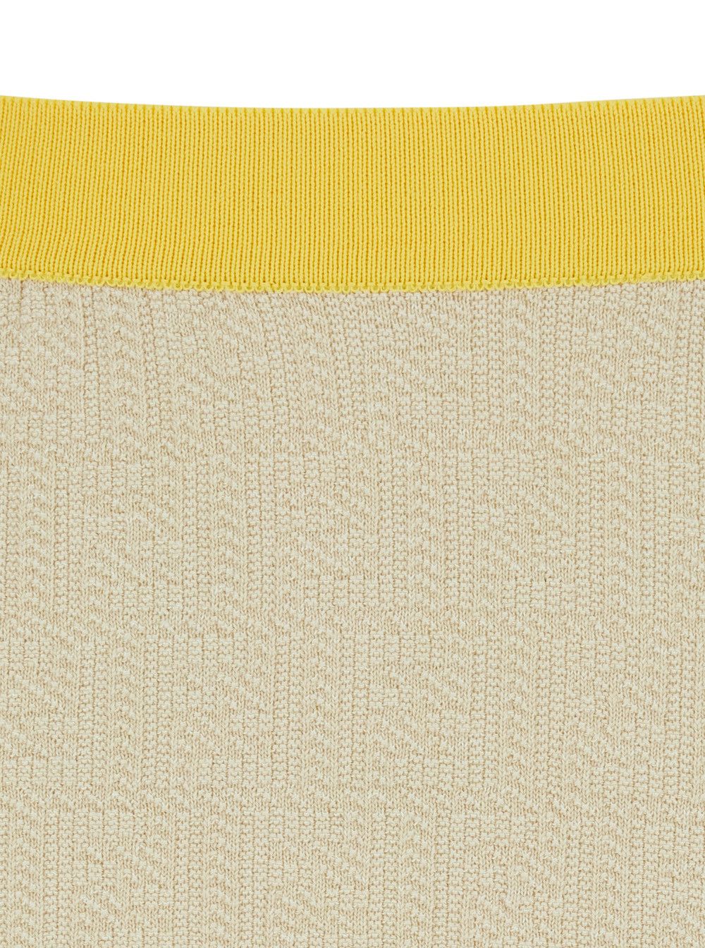 Fendi Beige Midi Skirt with FF Motif in Cotton for Women Size 28" / US 6 / IT 42 - 3 Thumbnail