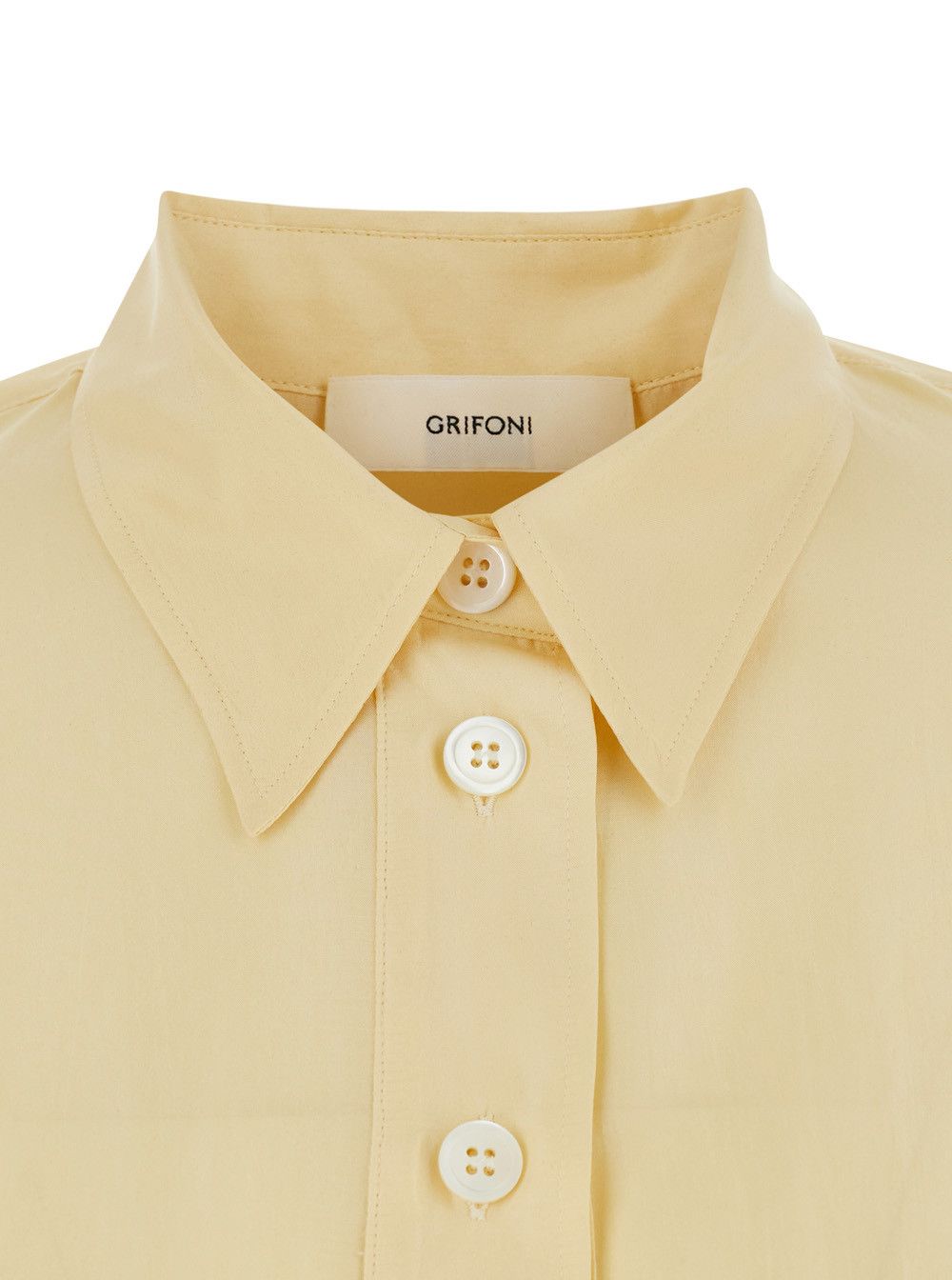 Grifoni Yellow Shirt with Classic Collar and Long Sleeves Size M / US 6-8 / IT 42-44 - 3 Thumbnail