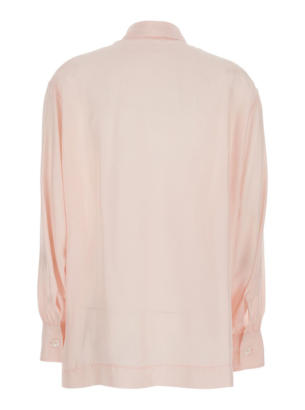 Grifoni Pointed Collar Long Sleeve Shirt in Pink Women Size M / US 6-8 / IT 42-44 - 2 Thumbnail