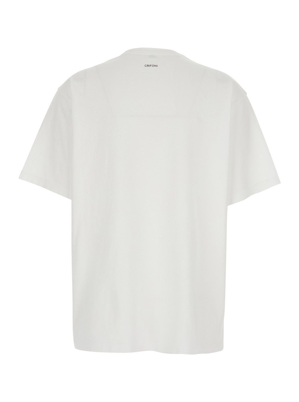 Grifoni White T-Shirt with Round Neck and Short Sleeves for Women Size S / US 4 / IT 40 - 2 Thumbnail