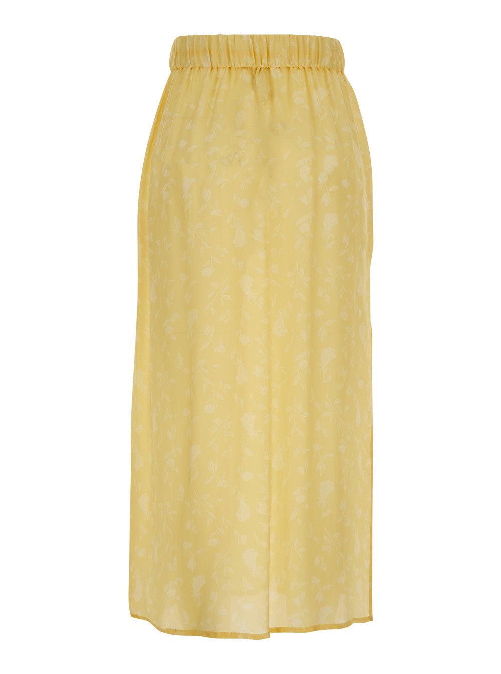 Grifoni Yellow Dress with Pleated Details and High Waist in Cotton for Women Size 28" / US 6 / IT 42 - 2 Thumbnail