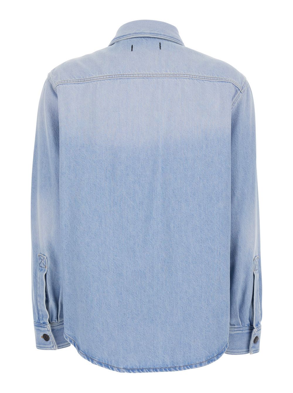 Grifoni LONG SLEEVE SHIRT - Shirt with Classic Collar and Front Buttons - In Cotton - Light Blue - Women Size S / US 4 / IT 40 - 2 Thumbnail