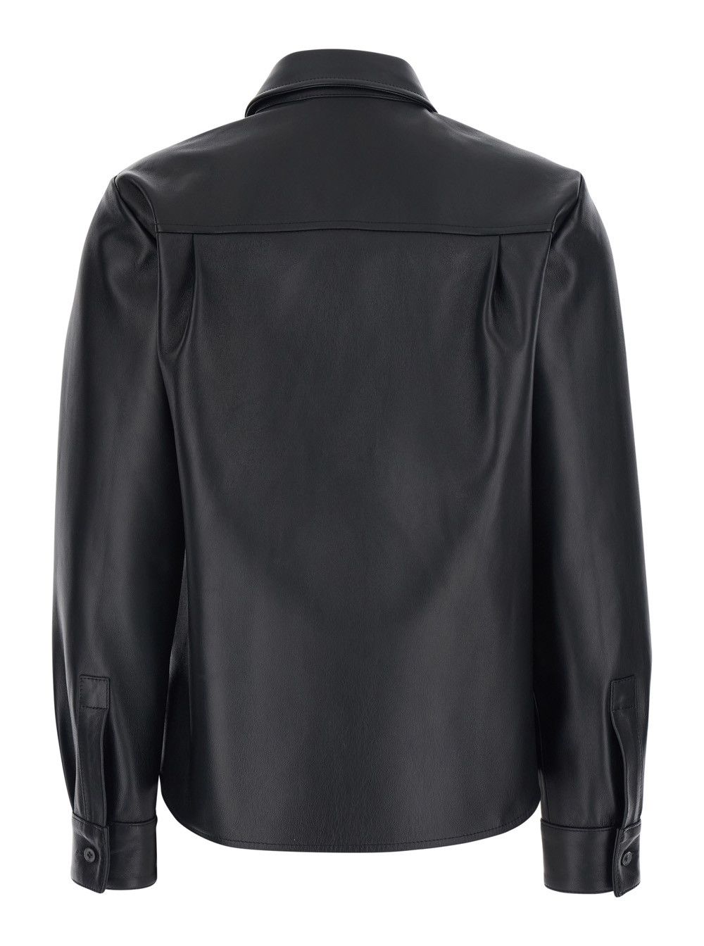 Grifoni Black Jacket with Front Closure in Ecoleather Women Size M / US 6-8 / IT 42-44 - 2 Thumbnail