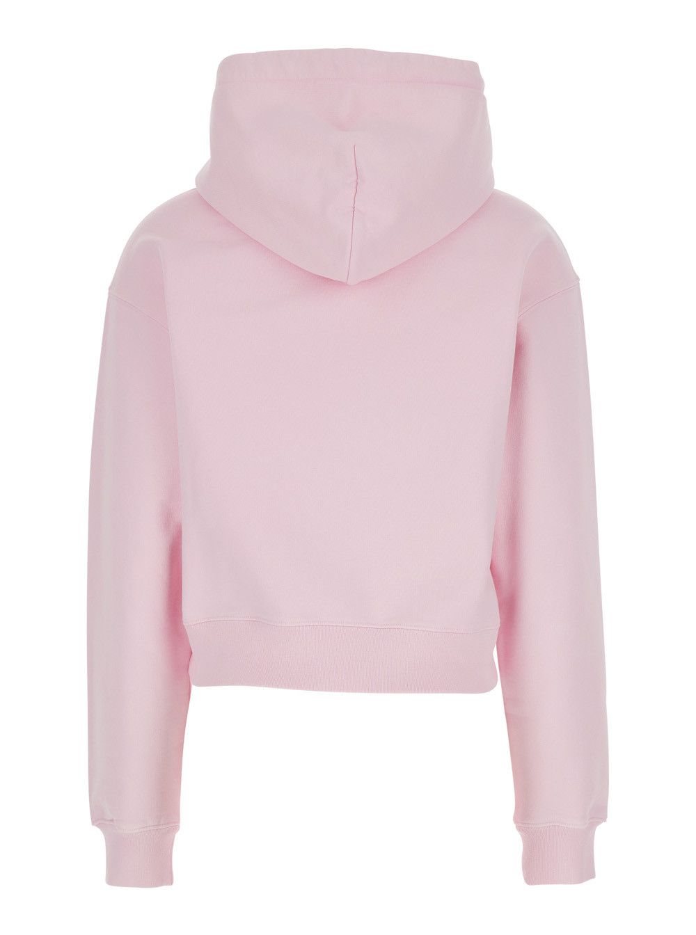 Jacquemus Pink Hoodie with Fixed Hood and Logo Patch on Front in Cotton for Women Size XS / US 0-2 / IT 36-38 - 2 Thumbnail