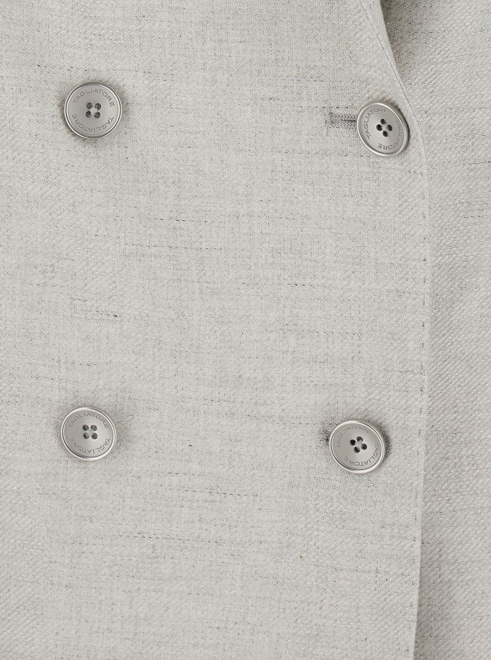 Tagliatore JASMINE SILK WOOL Jacket with Collar and Front Closure in White Women Size L / US 10 / IT 46 - 3 Thumbnail