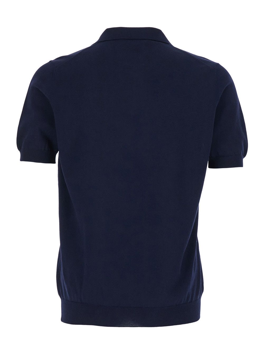 Tagliatore Blue Polo Shirt with Open Collar Without Buttons in Cotton for Men Size US XL / EU 56 / 4 - 2 Thumbnail