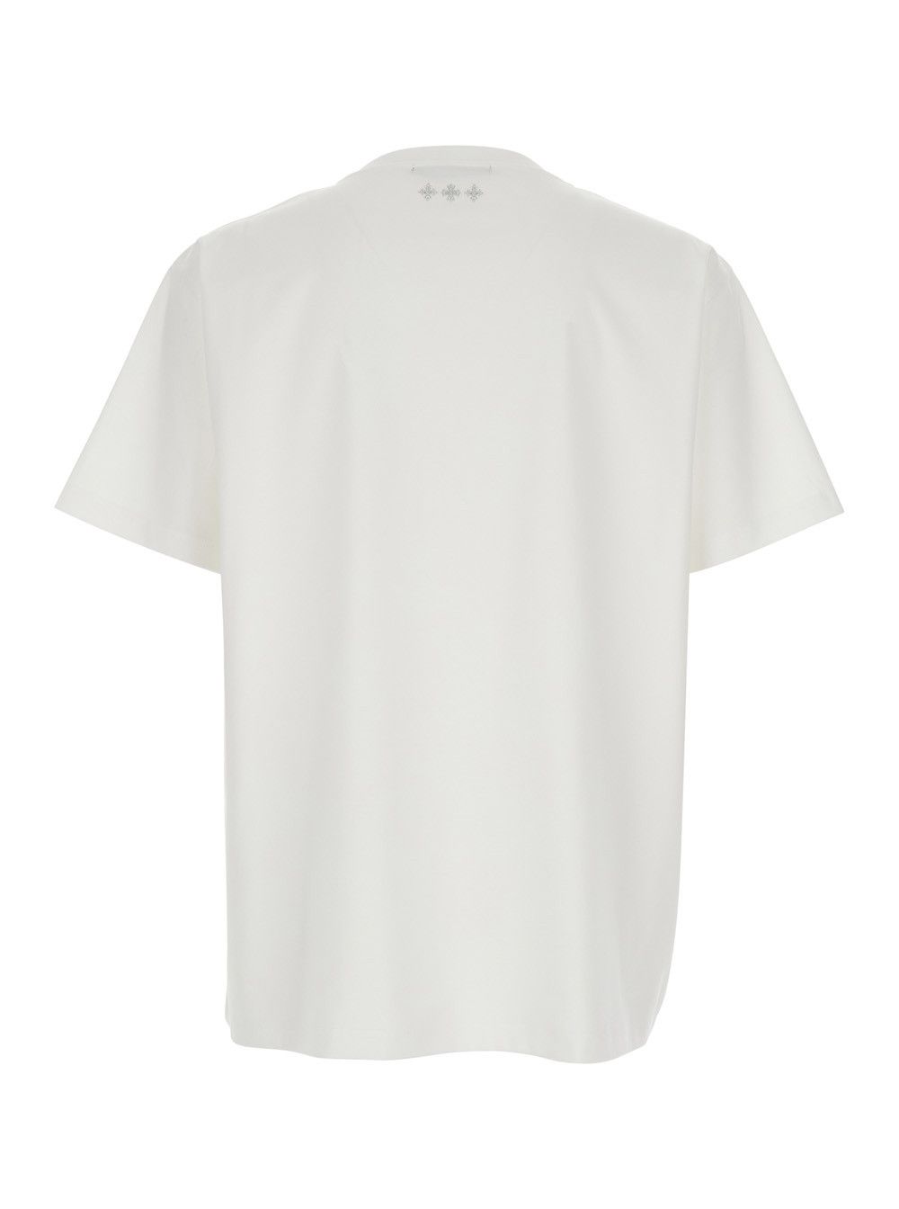 TATRAS T-Shirt 'SELO LOGO METALLO' White with Metallic Logo on the Front in Cotton for Men Size US L / EU 52-54 / 3 - 2 Thumbnail