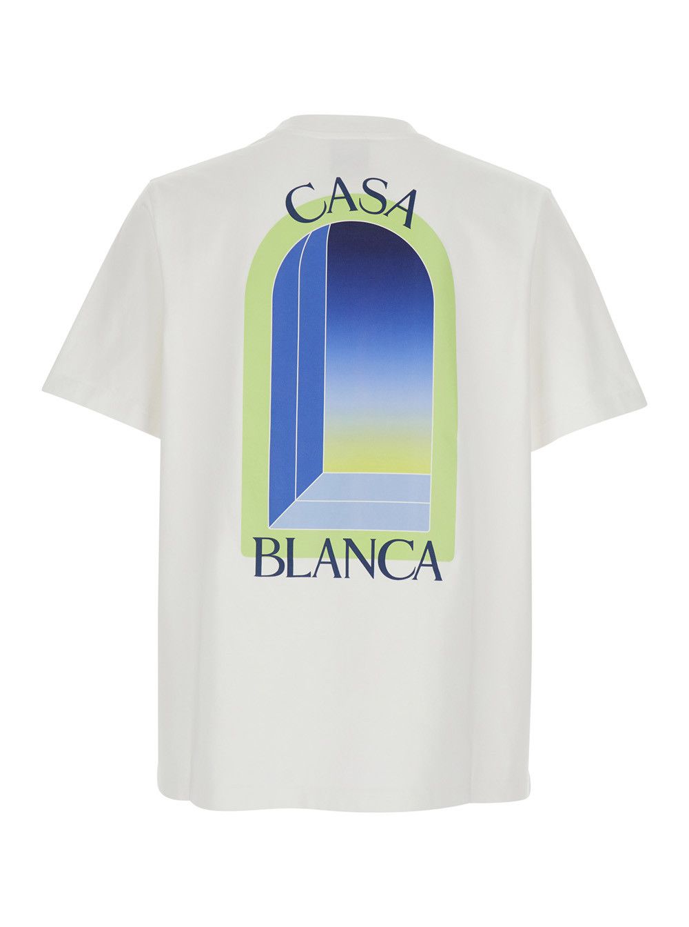 Casablanca White T-Shirt with Logo Print on the Front and Back in Cotton Men Size US M / EU 48-50 / 2 - 2 Thumbnail