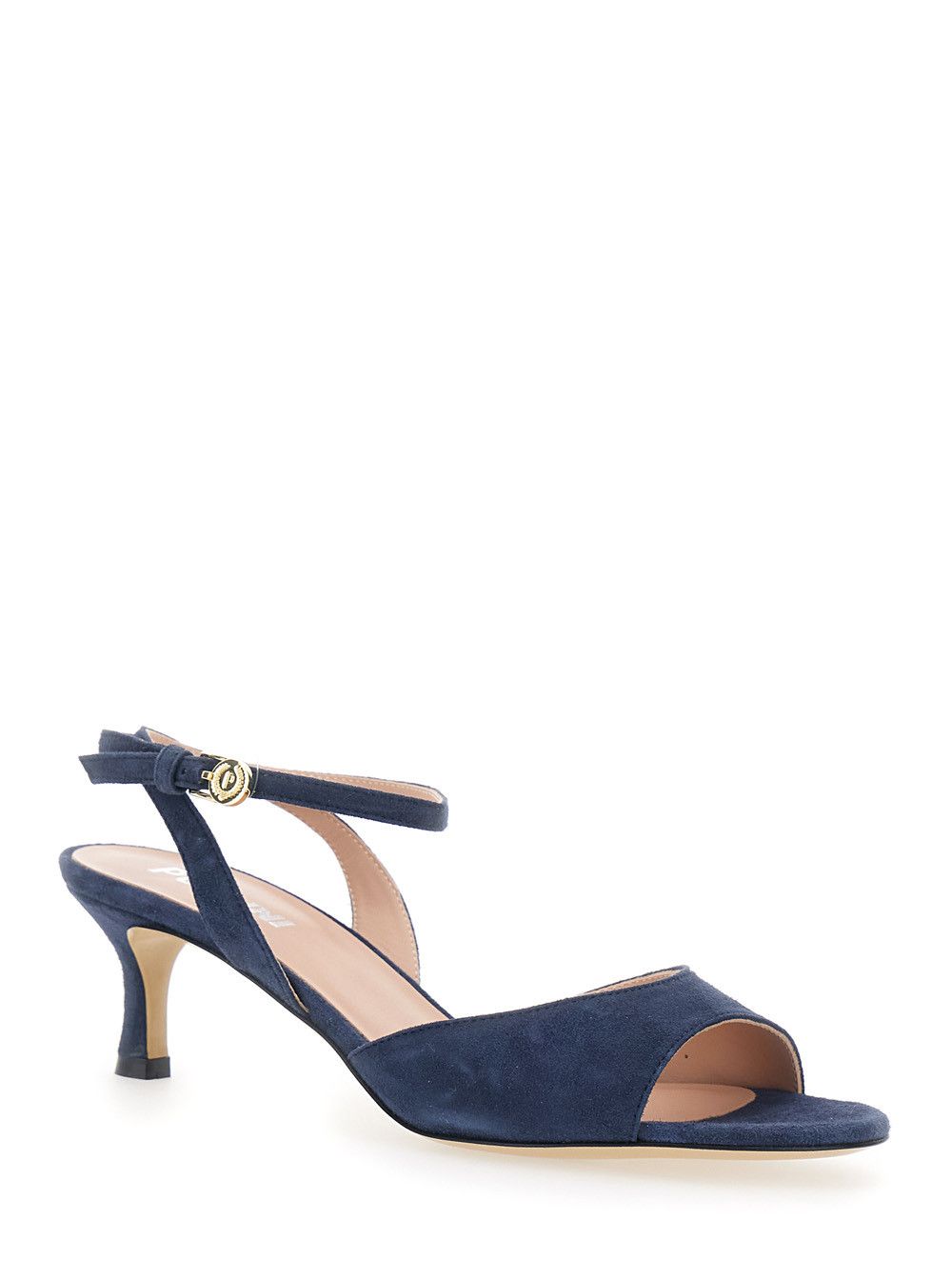 Pollini HEELES Heeled Sandals with Blue Leather Straps for Women Size US 6 / IT 36 - 2 Thumbnail