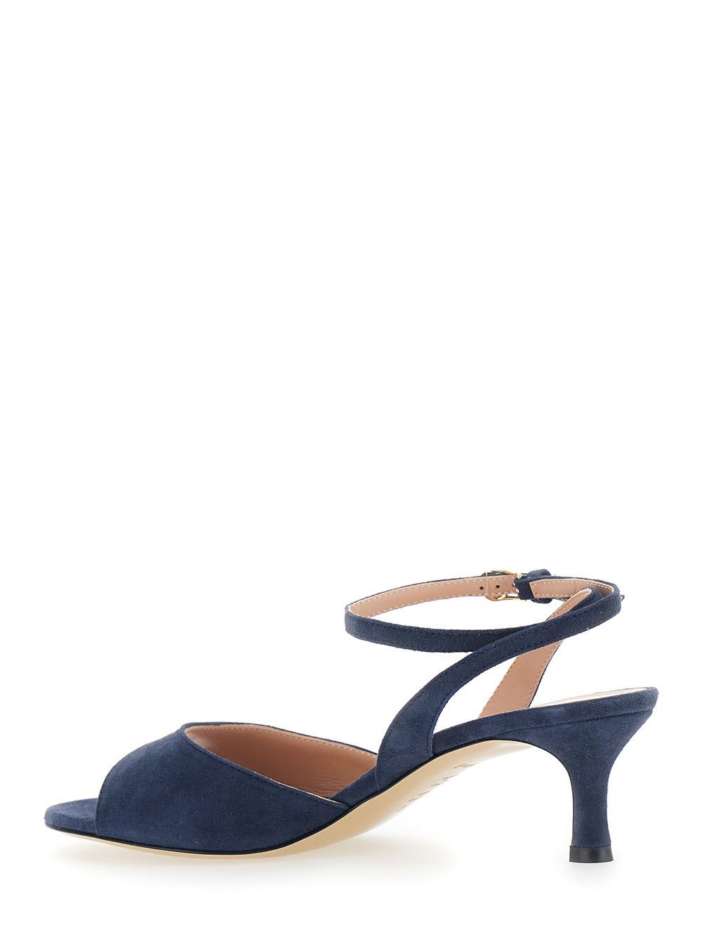 Pollini HEELES Heeled Sandals with Blue Leather Straps for Women Size US 7.5 / IT 37.5 - 3 Thumbnail