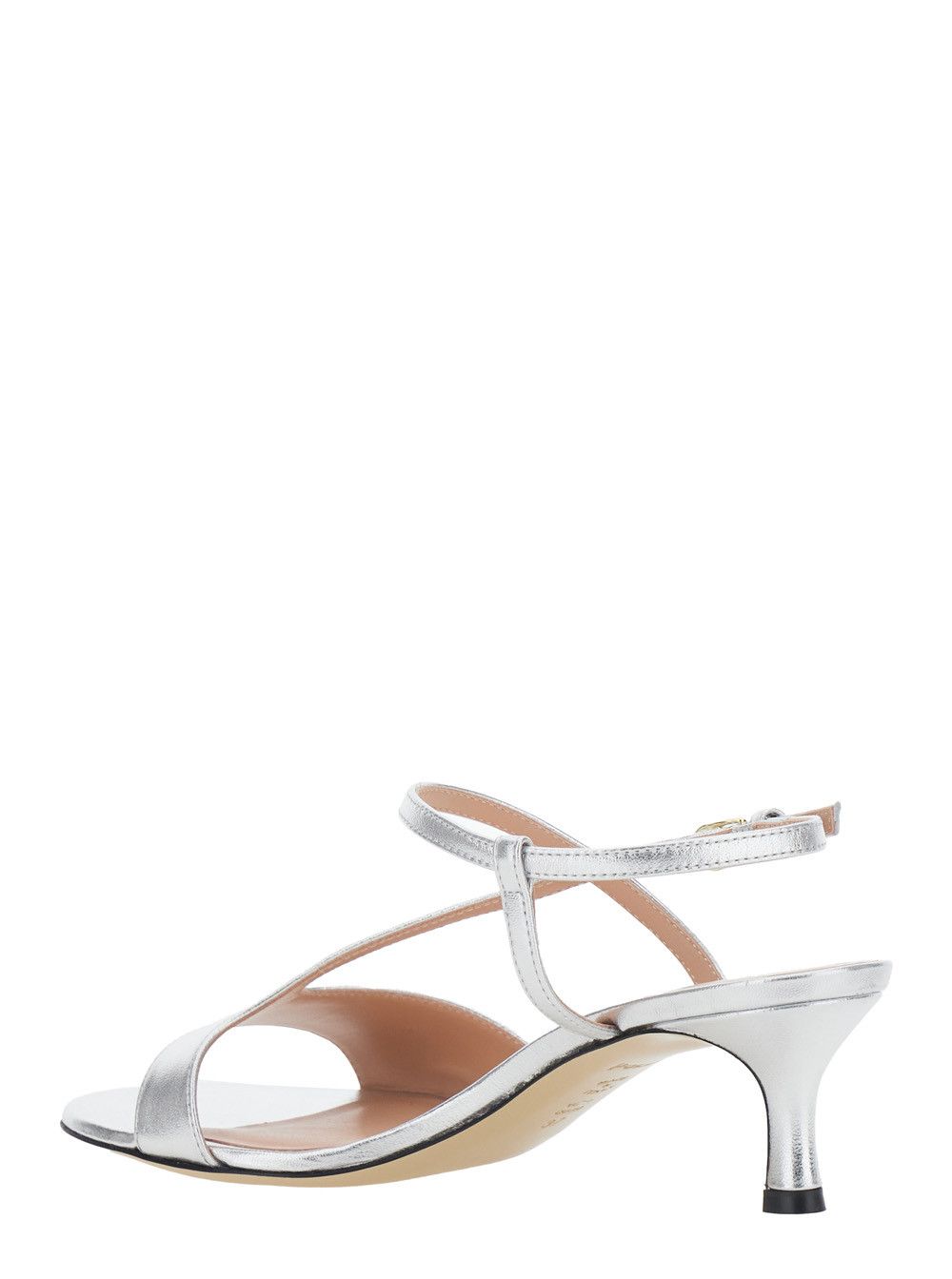 Pollini Heeled Sandals in Metallic Leather for Women Size US 7 / IT 37 - 3 Thumbnail