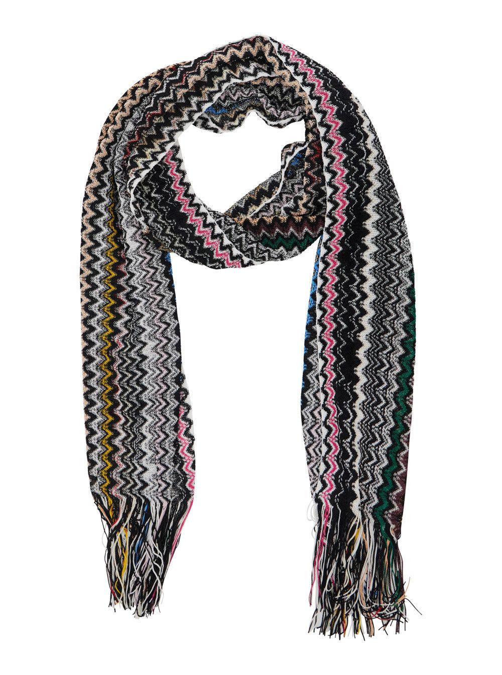 Missoni Scarf 'SC35VIDA4940001' Multicolor with Zig Zag Motif in Viscose Women Size ONE SIZE - 2 Thumbnail
