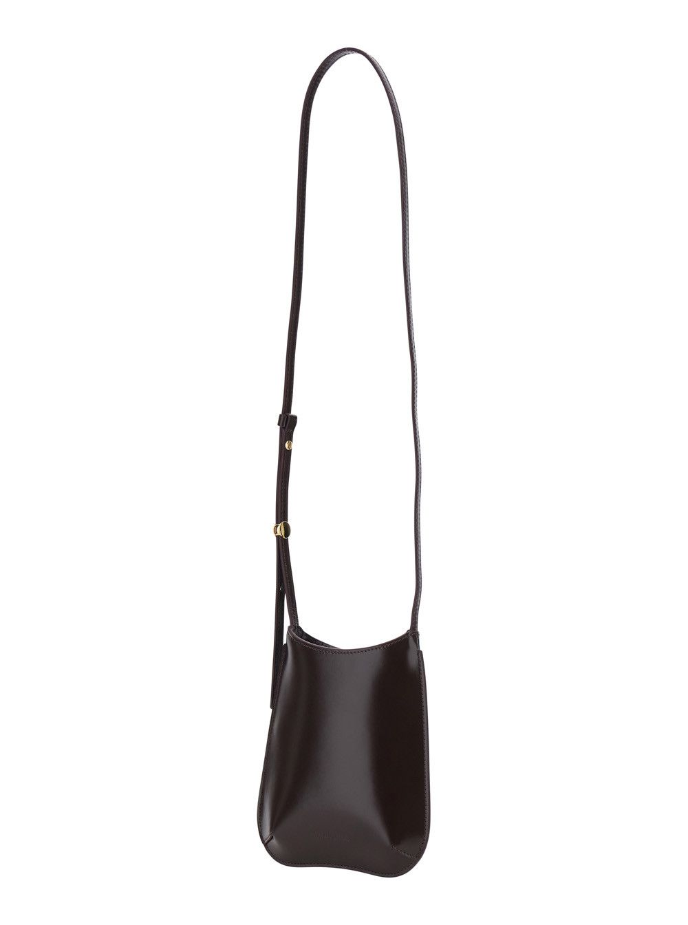 Jacquemus "Le Bisou Phone Pouch" Bordeaux Crossbody bag with Adjustable Strap and Logo on Front in Leather for Men Size ONE SIZE - 2 Thumbnail
