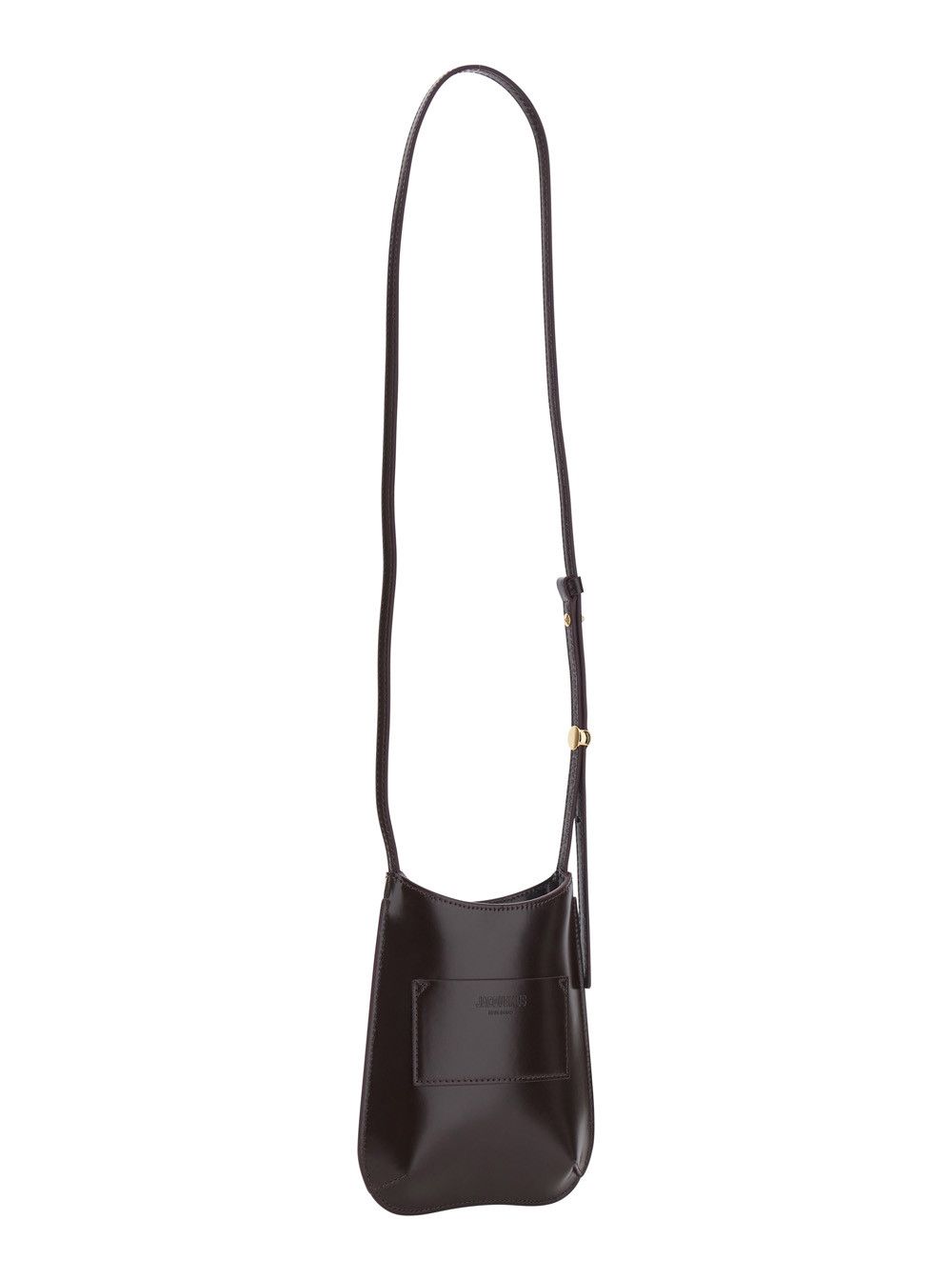 Jacquemus "Le Bisou Phone Pouch" Bordeaux Crossbody bag with Adjustable Strap and Logo on Front in Leather for Men Size ONE SIZE - 3 Thumbnail