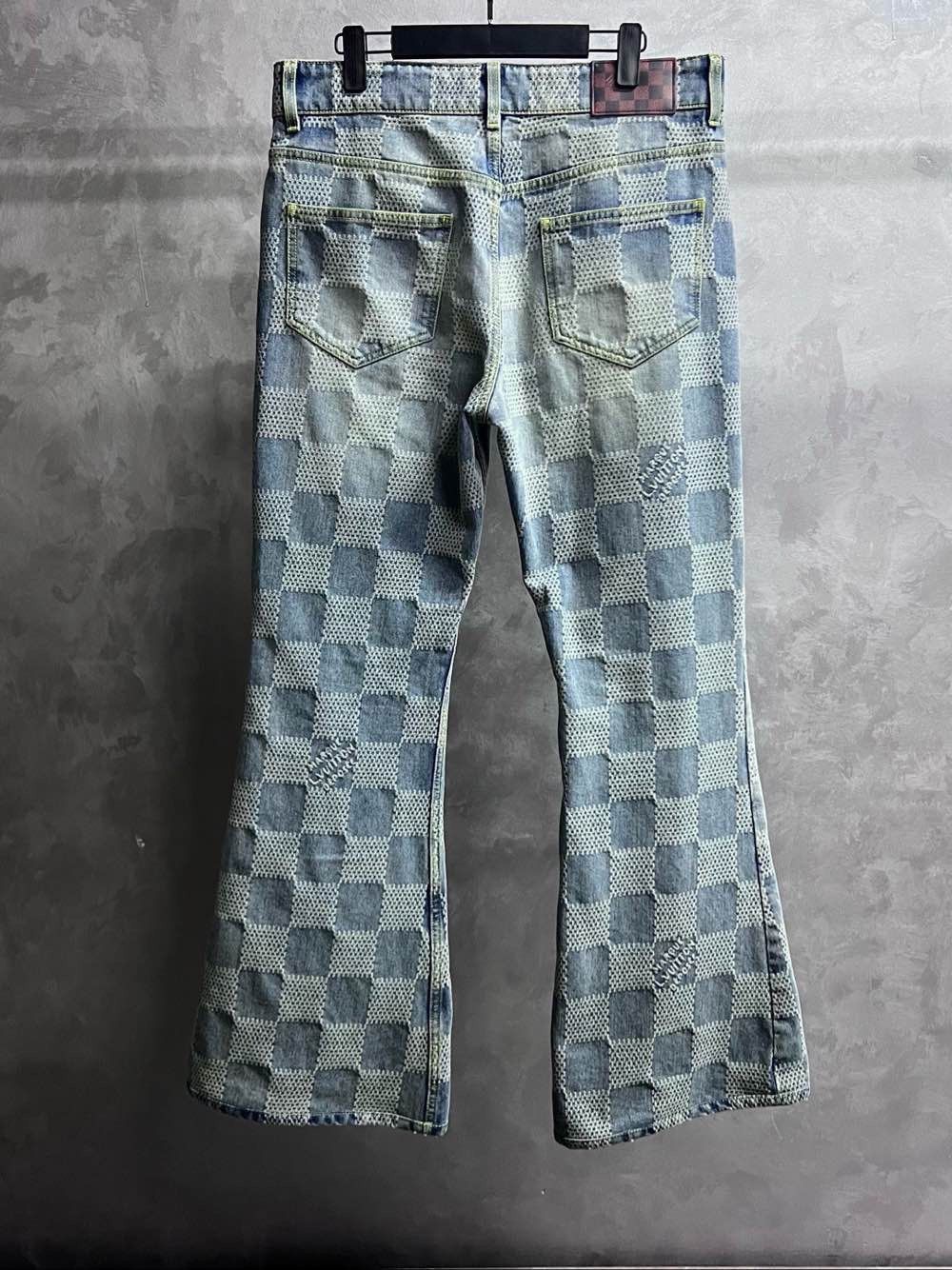 Louis Vuitton Louis Vuitton Damier Pattern Denim Jeans Size 32 Size US 32 / EU 48 - 2 Thumbnail