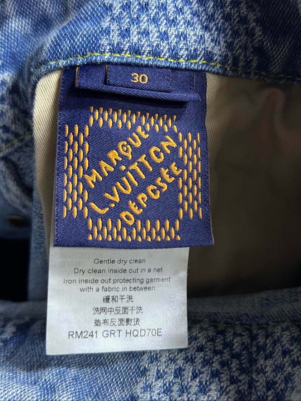 Louis Vuitton Louis Vuitton Checkered Denim Jeans Size 30 Size US 30 / EU 46 - 4 Thumbnail