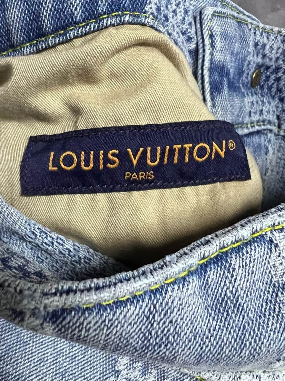 Louis Vuitton Louis Vuitton Checkered Denim Jeans Size 30 Size US 30 / EU 46 - 3 Thumbnail