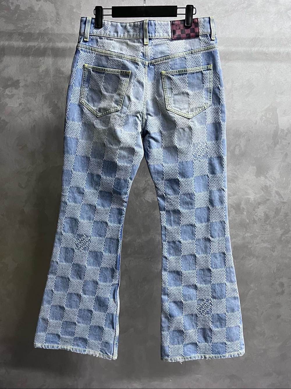 Louis Vuitton Louis Vuitton Checkered Denim Jeans Size 30 Size US 30 / EU 46 - 2 Thumbnail