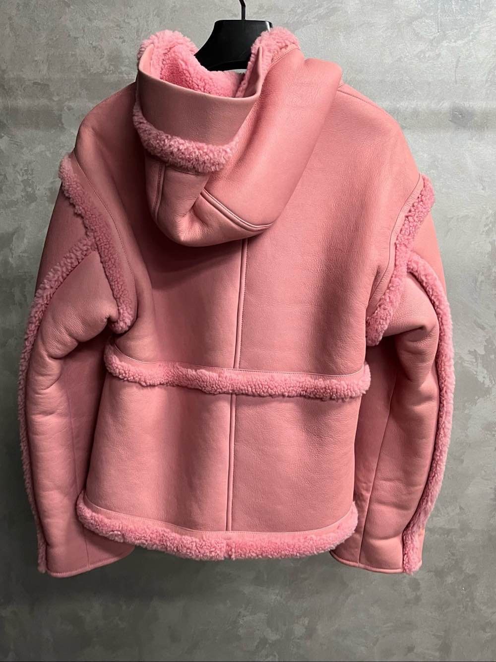 Louis Vuitton Louis Vuitton Pink Shearling Hooded Coat Size 38 Size XS / US 0-2 / IT 36-38 - 2 Thumbnail