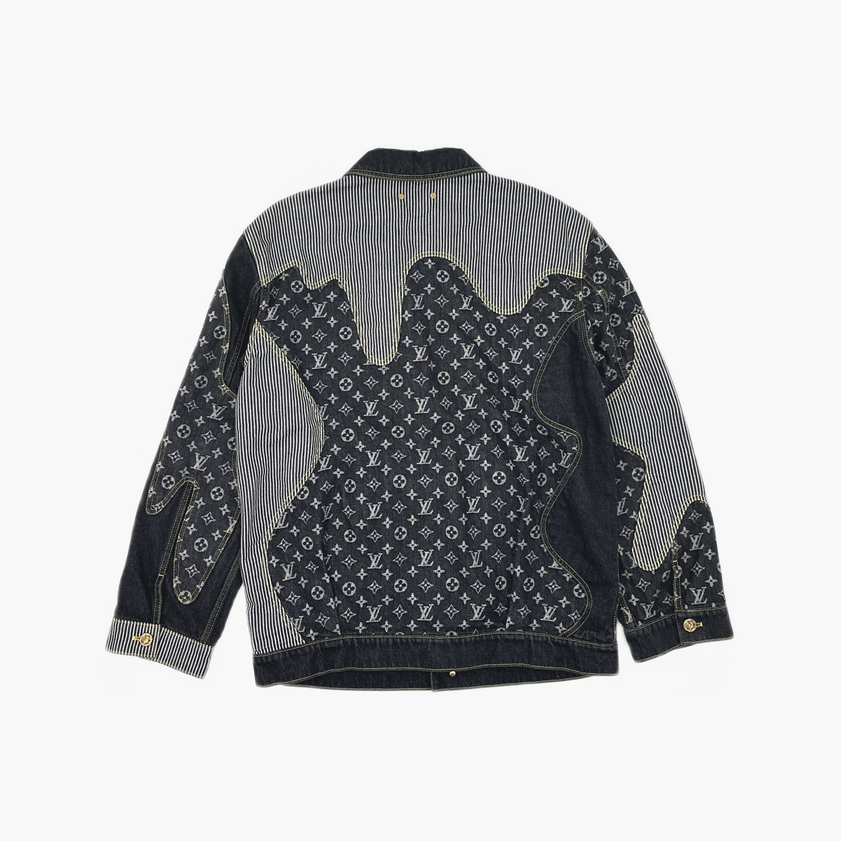 Louis Vuitton Louis Vuitton Monogram Patchwork Denim Jacket Size 50 Size US M / EU 48-50 / 2 - 2 Thumbnail