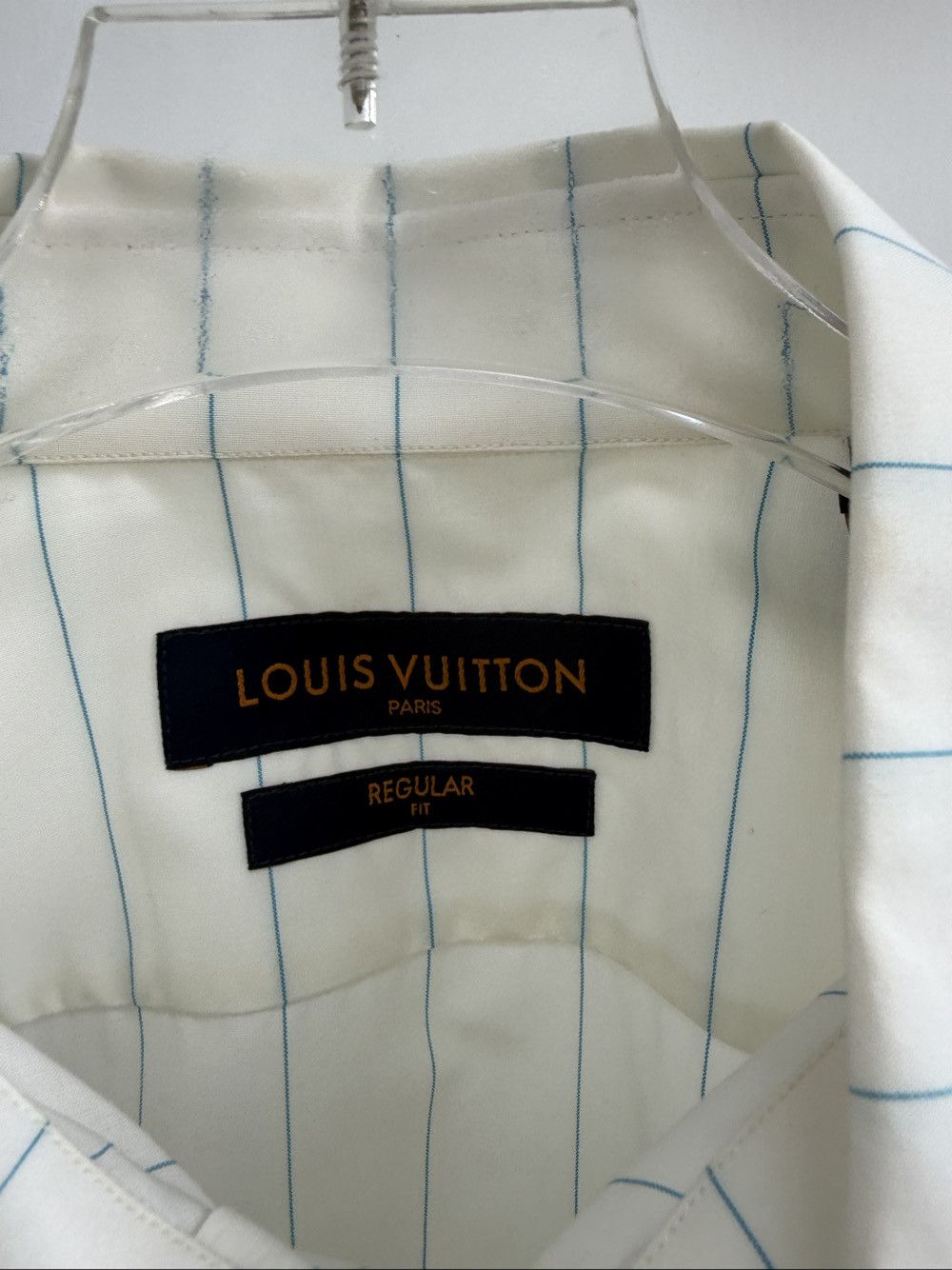 Louis Vuitton Louis Vuitton Stripe Logo Splatter Short Sleeve Shirt M Size US M / EU 48-50 / 2 - 3 Thumbnail