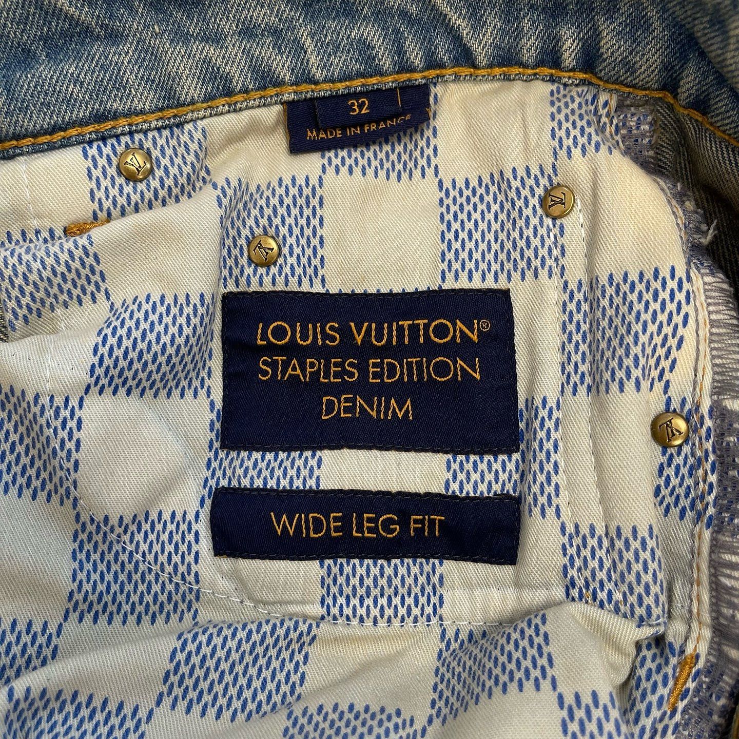 Louis Vuitton Louis Vuitton Staples Edition Denim Jeans Size 32 Size US 32 / EU 48 - 3 Thumbnail