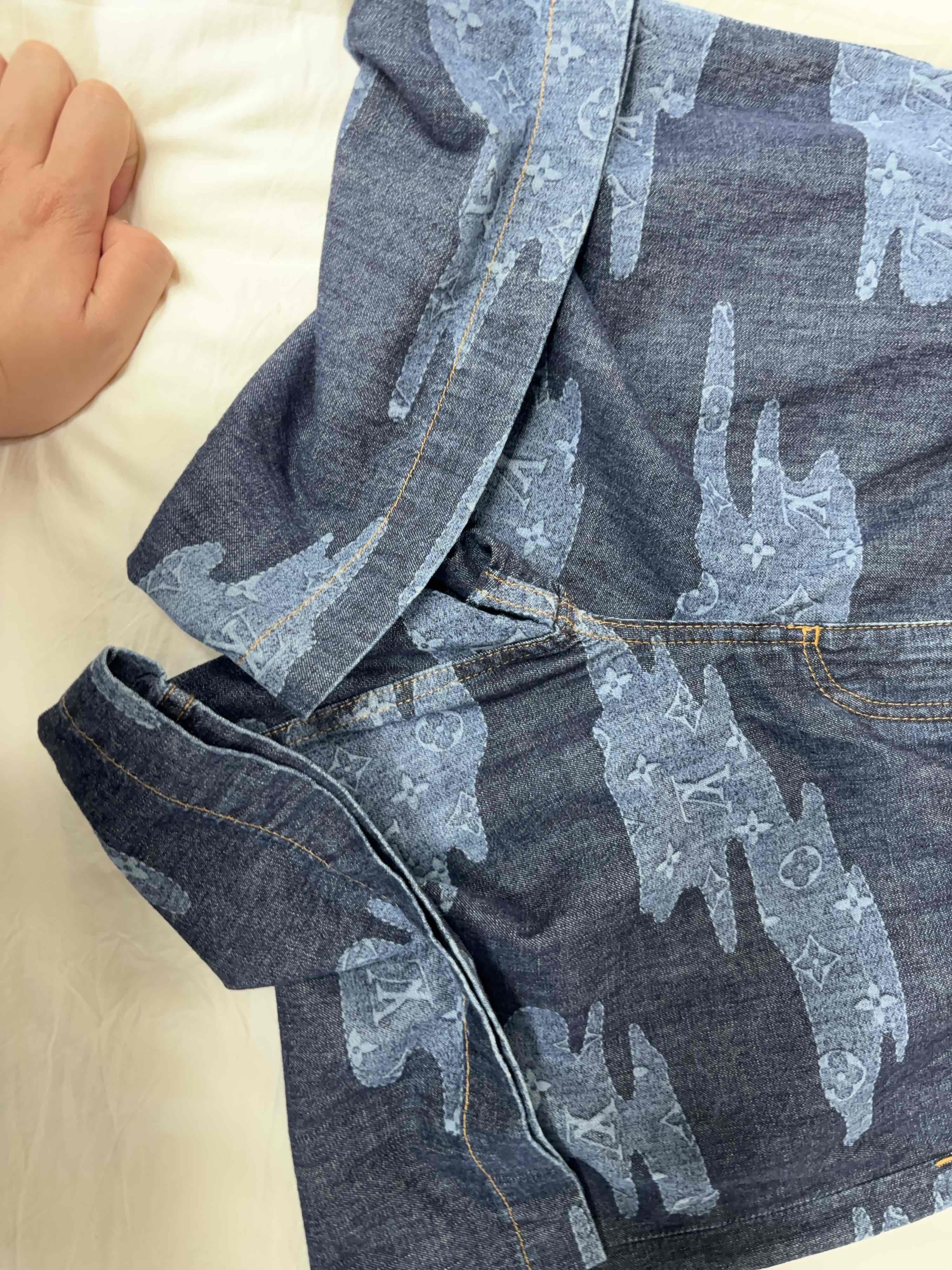 Louis Vuitton Louis Vuitton x Nigo Monogram Denim Shorts Size 29 Size US 29 - 8 Thumbnail