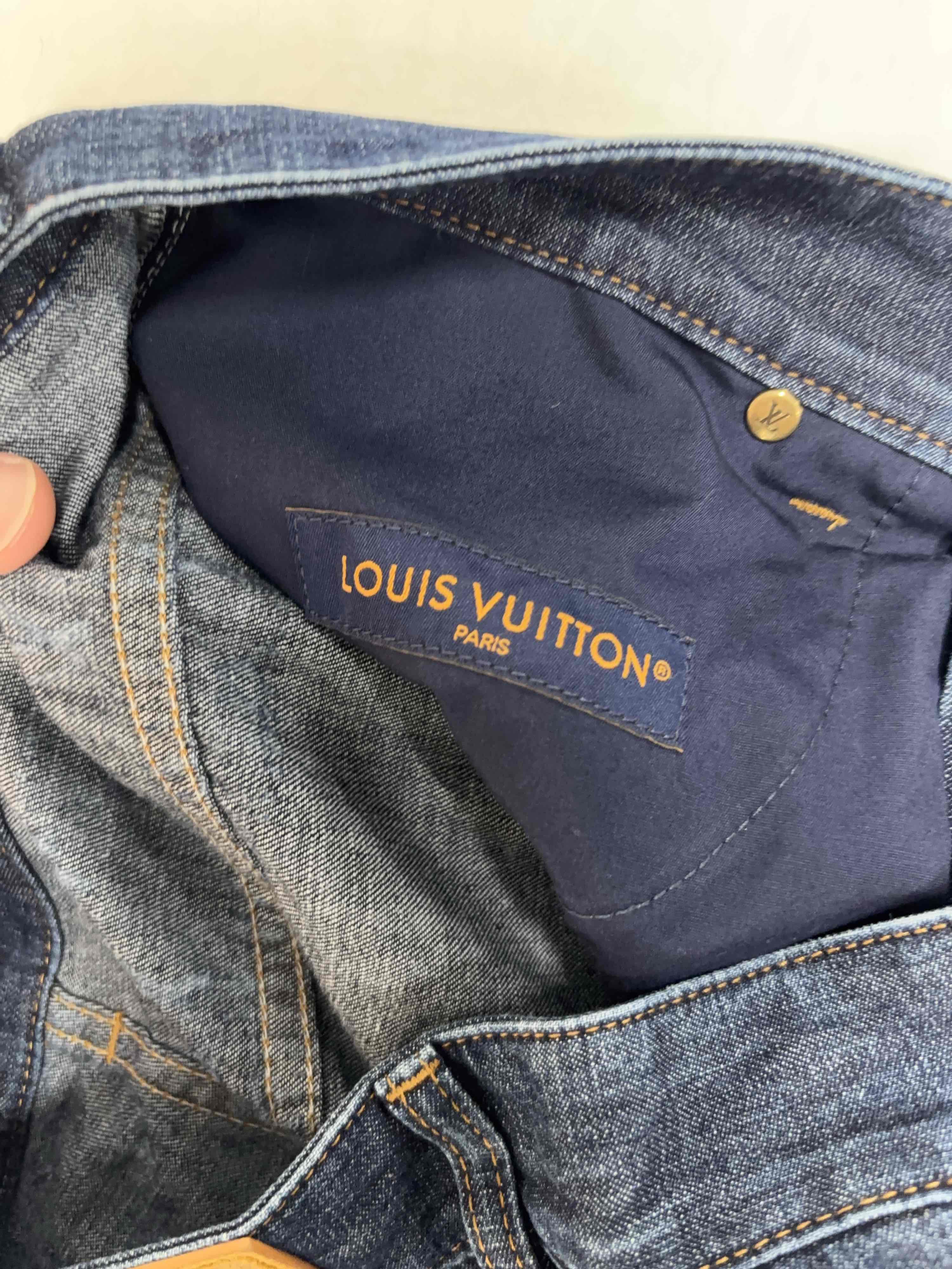Louis Vuitton Louis Vuitton x Nigo Monogram Denim Shorts Size 29 Size US 29 - 3 Thumbnail