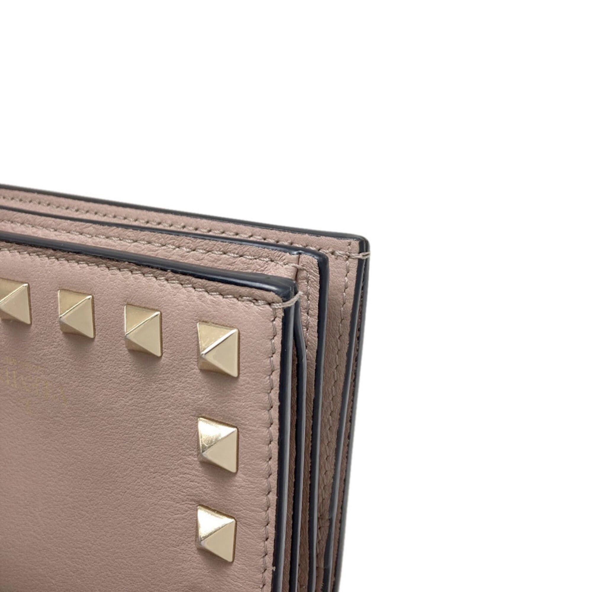 Valentino Valentino Rockstud Bi-fold Leather Wallet for Women Size ONE SIZE - 20 Thumbnail