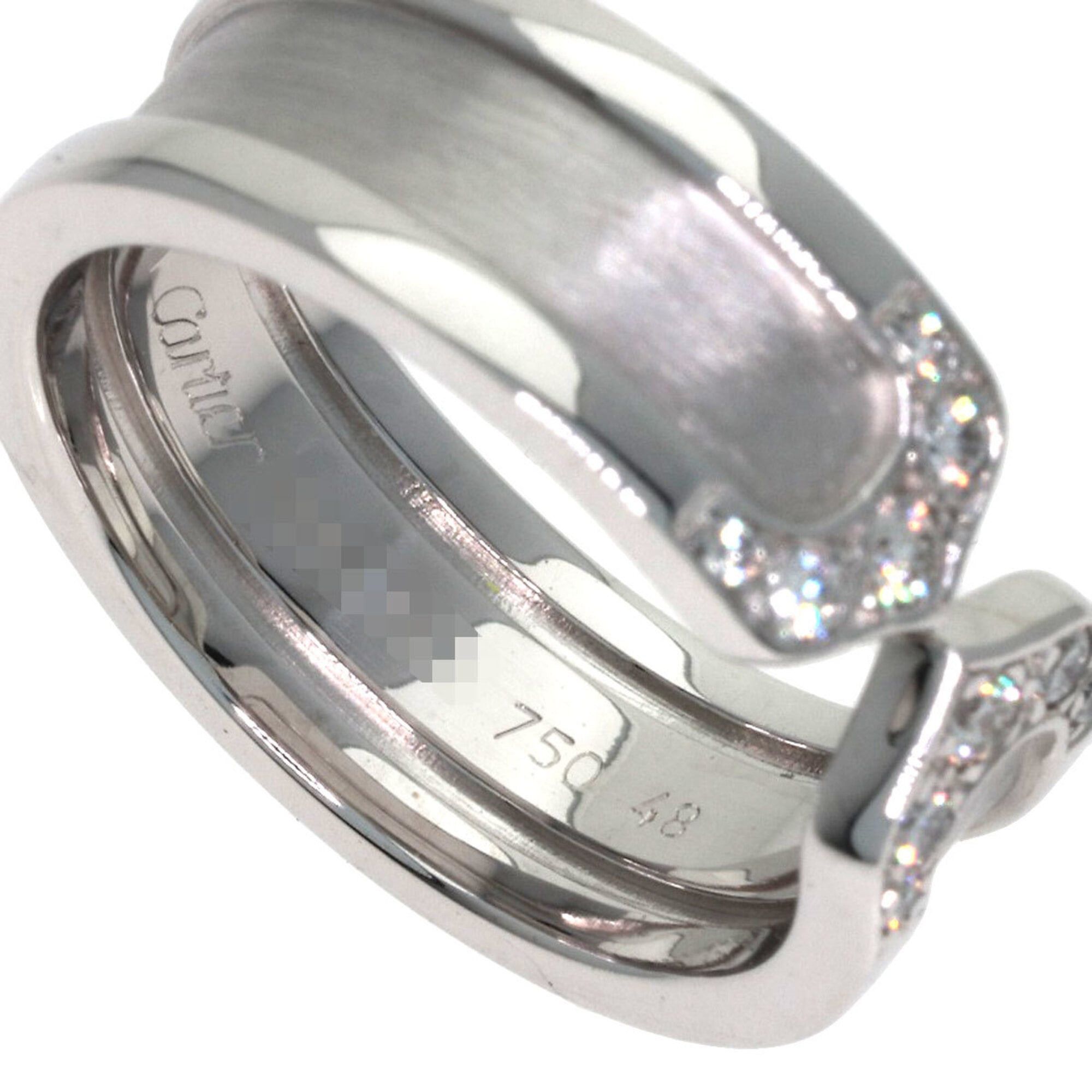 Cartier Cartier C2 Diamond Ring, Size #48, 18K White Gold, Women's Size ONE SIZE - 5 Thumbnail