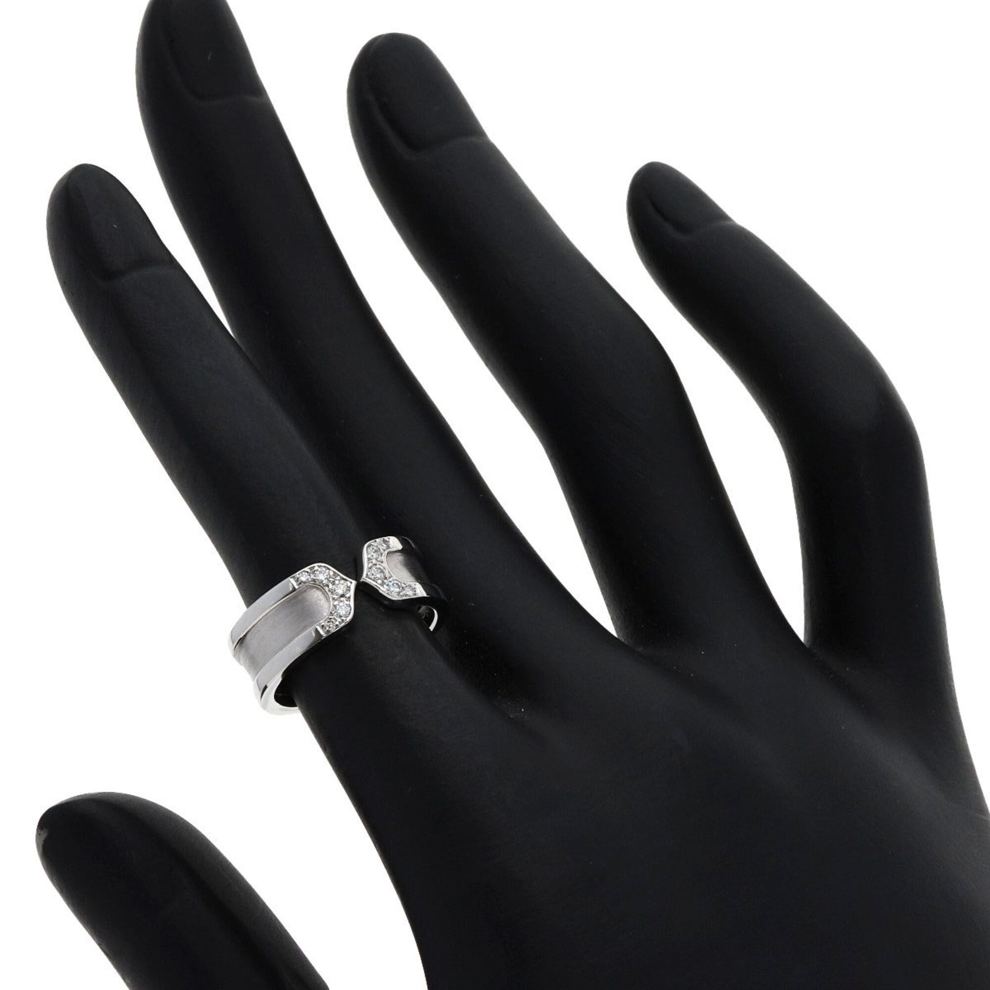 Cartier Cartier C2 Diamond Ring, Size #48, 18K White Gold, Women's Size ONE SIZE - 6 Thumbnail