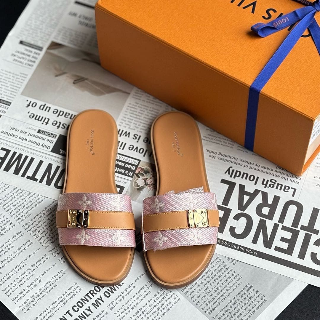 Louis Vuitton Louis Vuitton Lock It Monogram Slides Size 36 Size US 6 / IT 36 - 2 Thumbnail