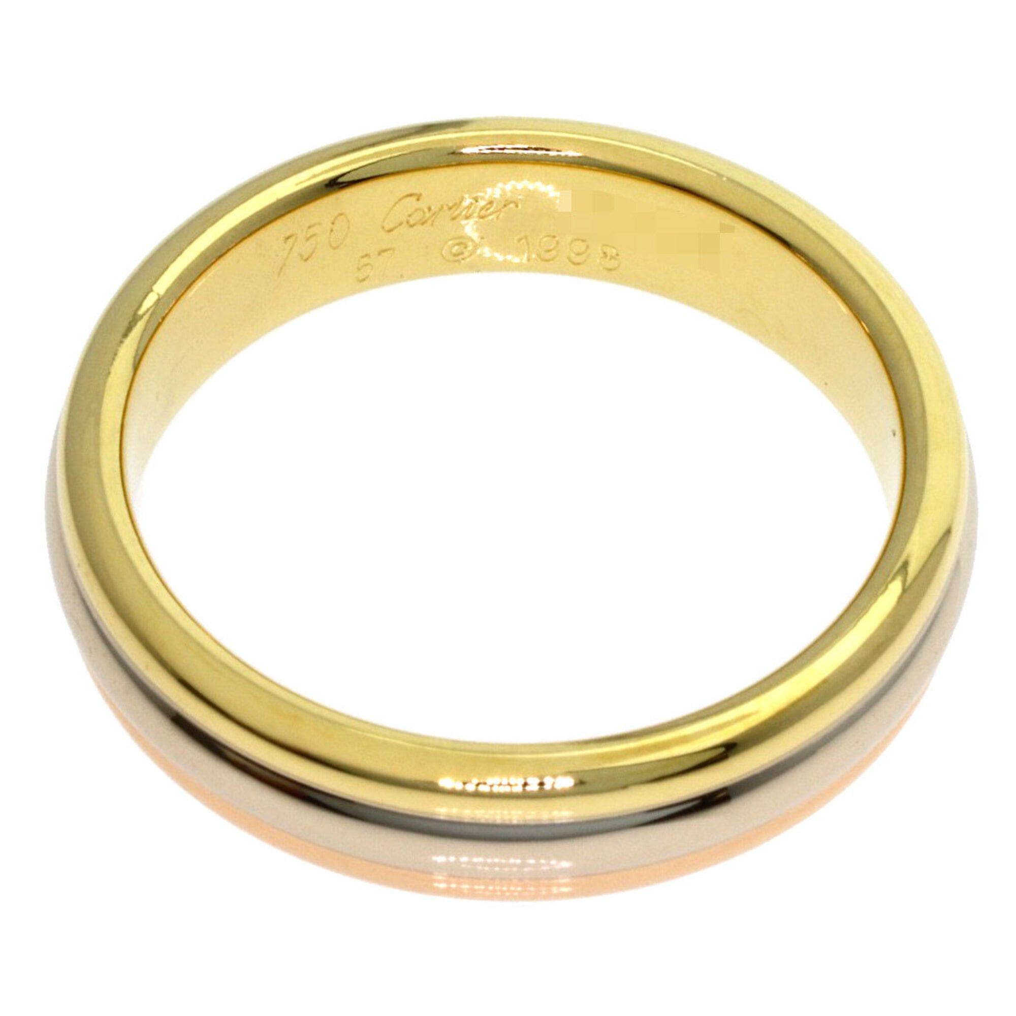 Cartier Cartier Three-Color #57 Ring - 18K Yellow Gold/18K Pink White Gold Women's Size ONE SIZE - 4 Thumbnail