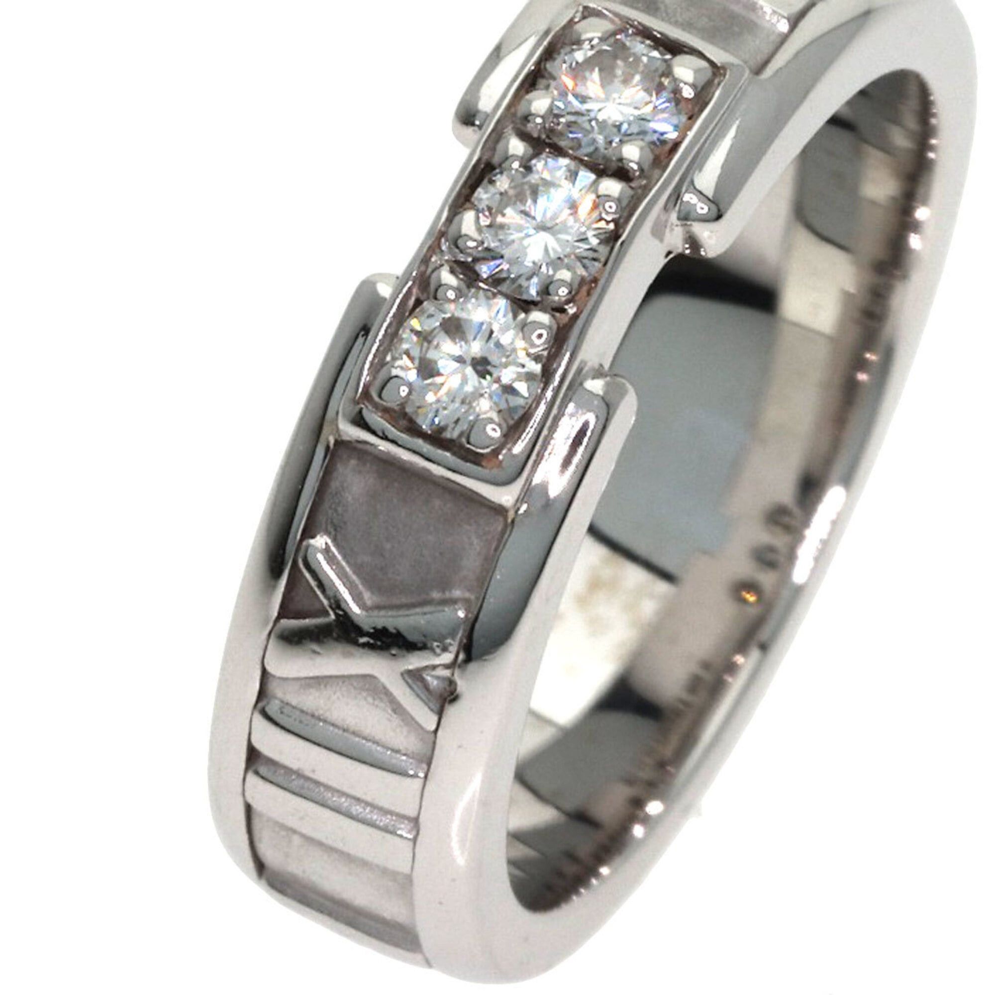 Tiffany & Co. Tiffany & Co. Atlas 3-Diamond Ring, 18K White Gold, Women's Size ONE SIZE - 11 Thumbnail
