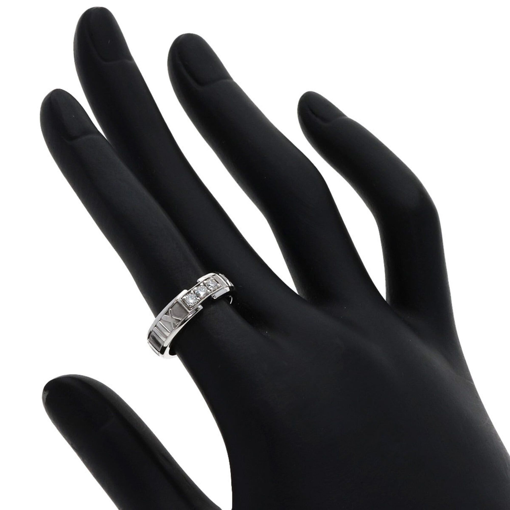 Tiffany & Co. Tiffany & Co. Atlas 3-Diamond Ring, 18K White Gold, Women's Size ONE SIZE - 6 Thumbnail