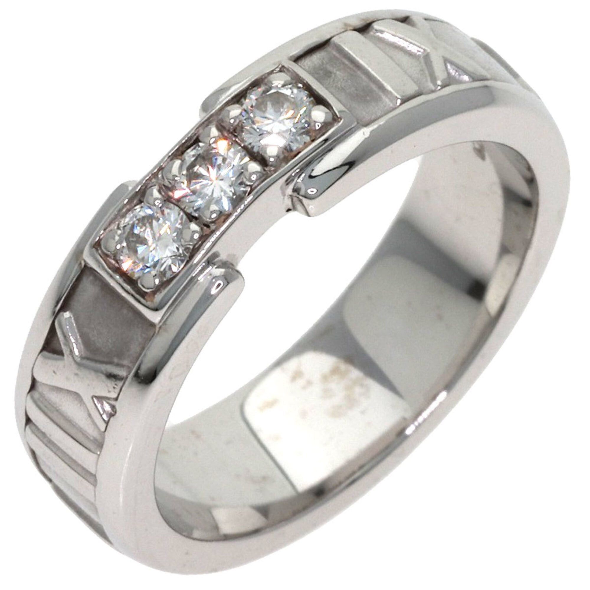 Tiffany & Co. Tiffany & Co. Atlas 3-Diamond Ring, 18K White Gold, Women's Size ONE SIZE - 2 Thumbnail
