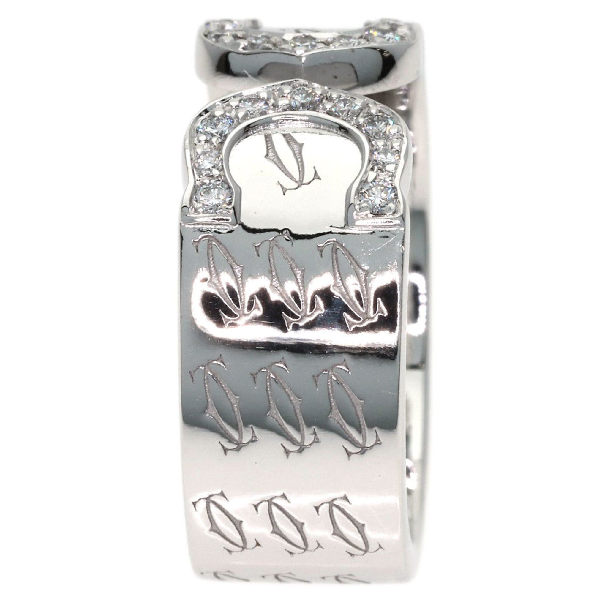 Cartier Cartier C2 Diamond Ring, Size #51, 18K White Gold, Women's Size ONE SIZE - 3 Thumbnail