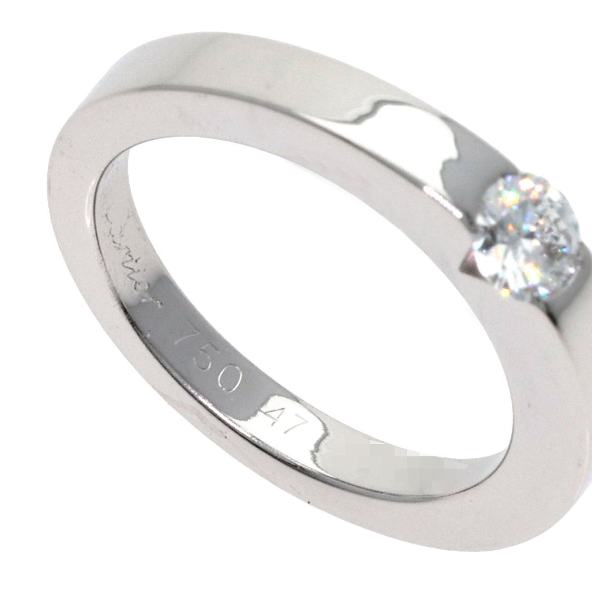 Cartier Cartier Date with Diamond Ring, Size 47, 18K White Gold, Women's Size ONE SIZE - 6 Thumbnail