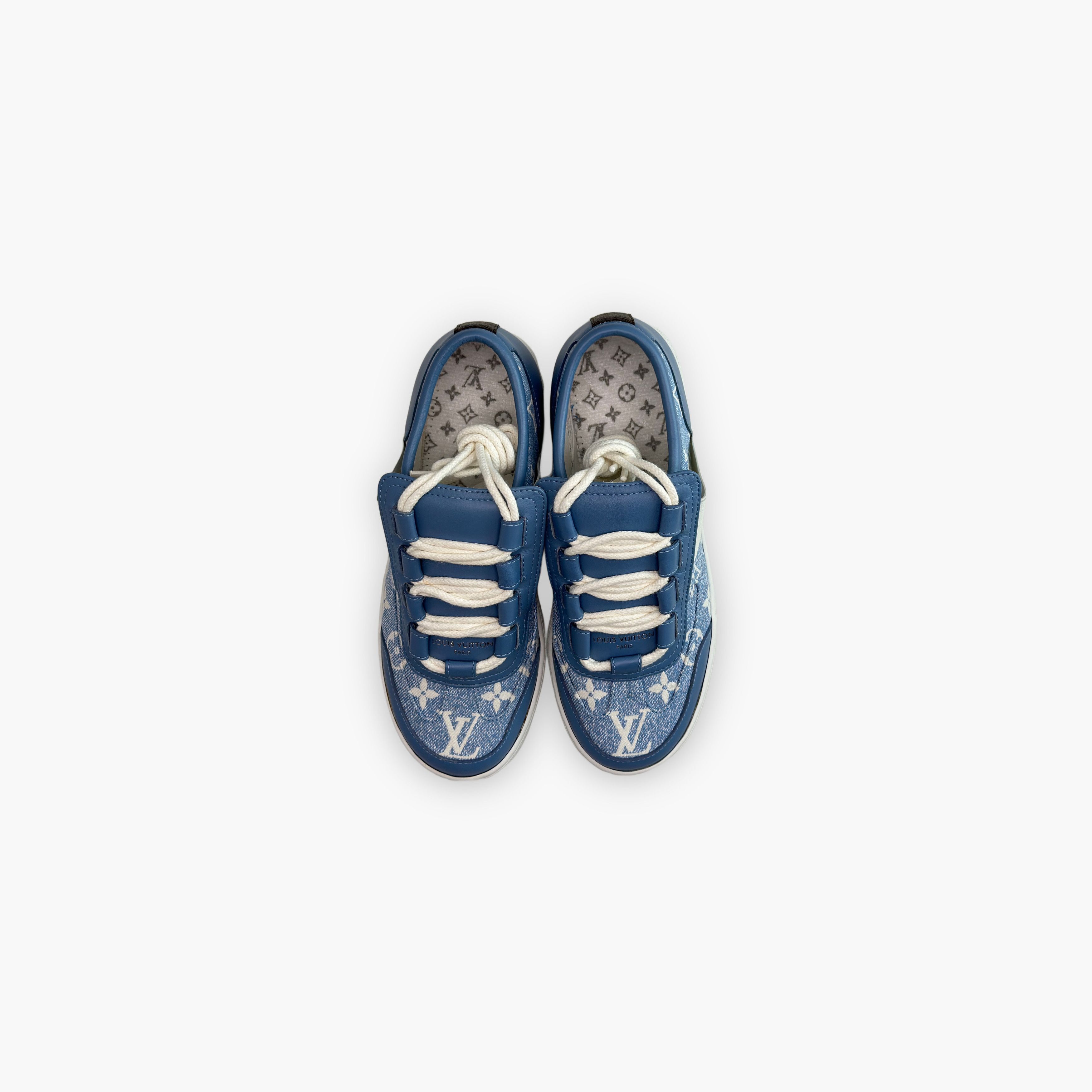 Louis Vuitton Louis Vuitton Monogram Denim Lous Low-Top Sneakers 35 Size US 5 / IT 35 - 9 Thumbnail