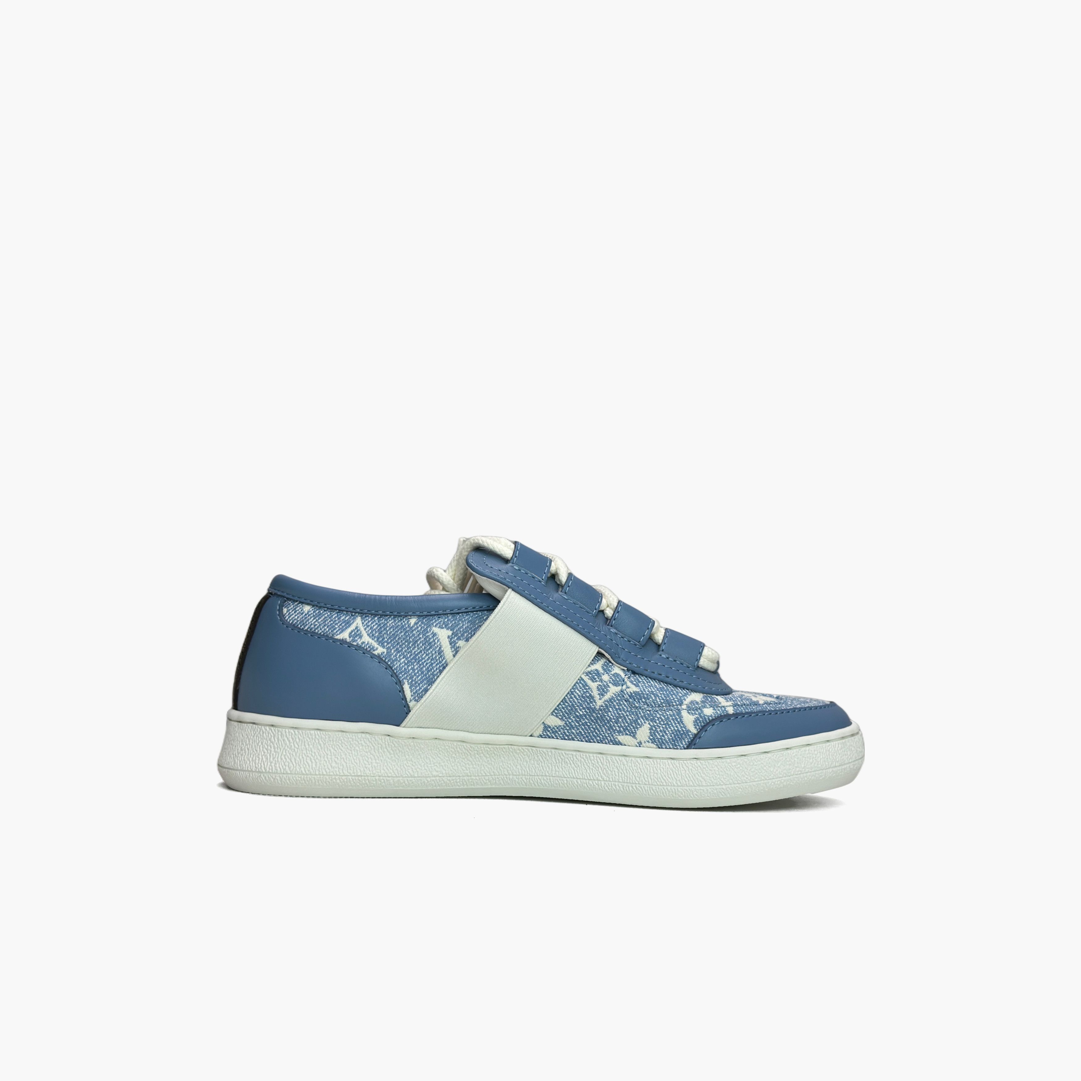 Louis Vuitton Louis Vuitton Monogram Denim Lous Low-Top Sneakers 35 Size US 5 / IT 35 - 2 Thumbnail