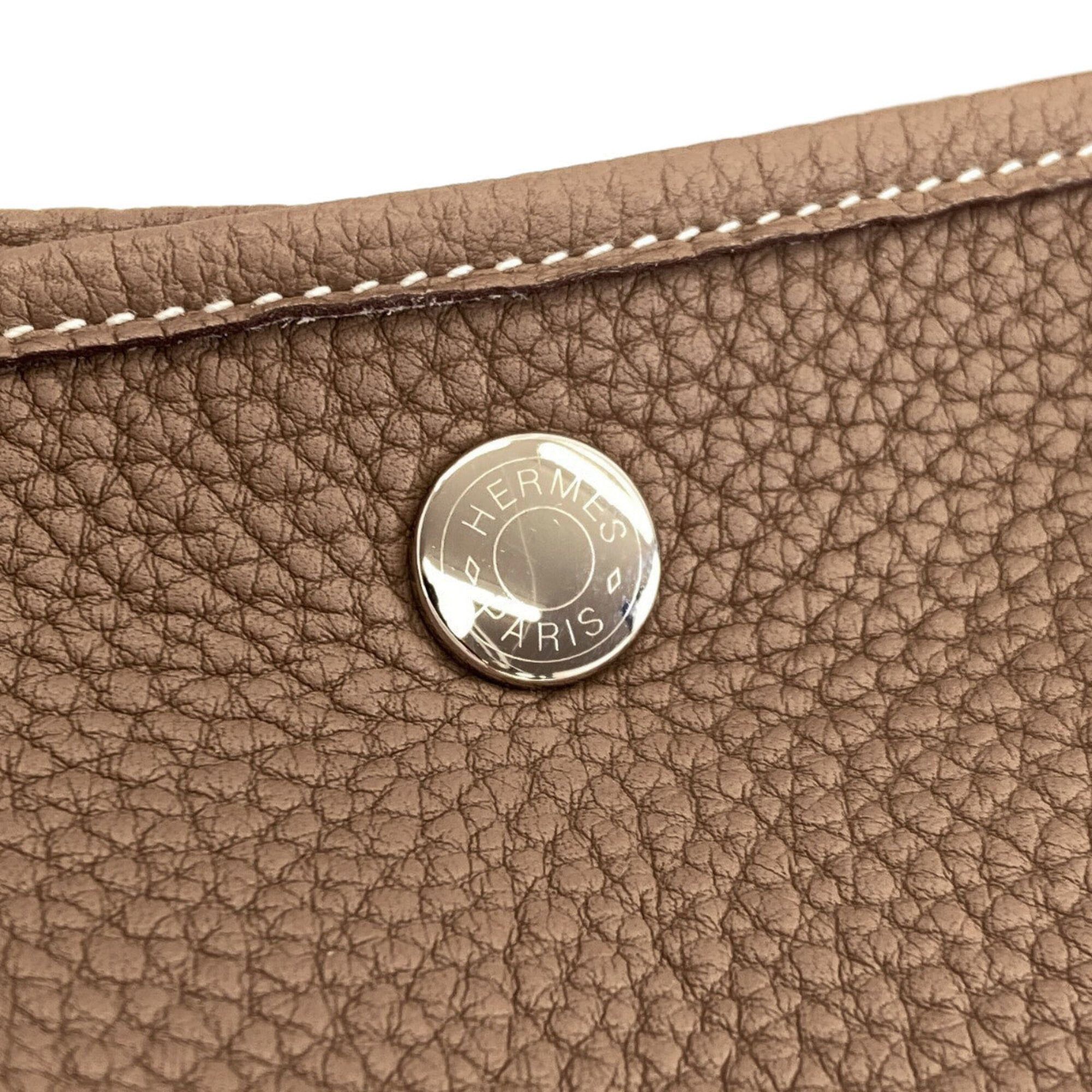 Hermes Hermes Garden Party PM Etoupe Tote Bag with Silver Hardware, Negonda Leather, for Women Size ONE SIZE - 17 Thumbnail