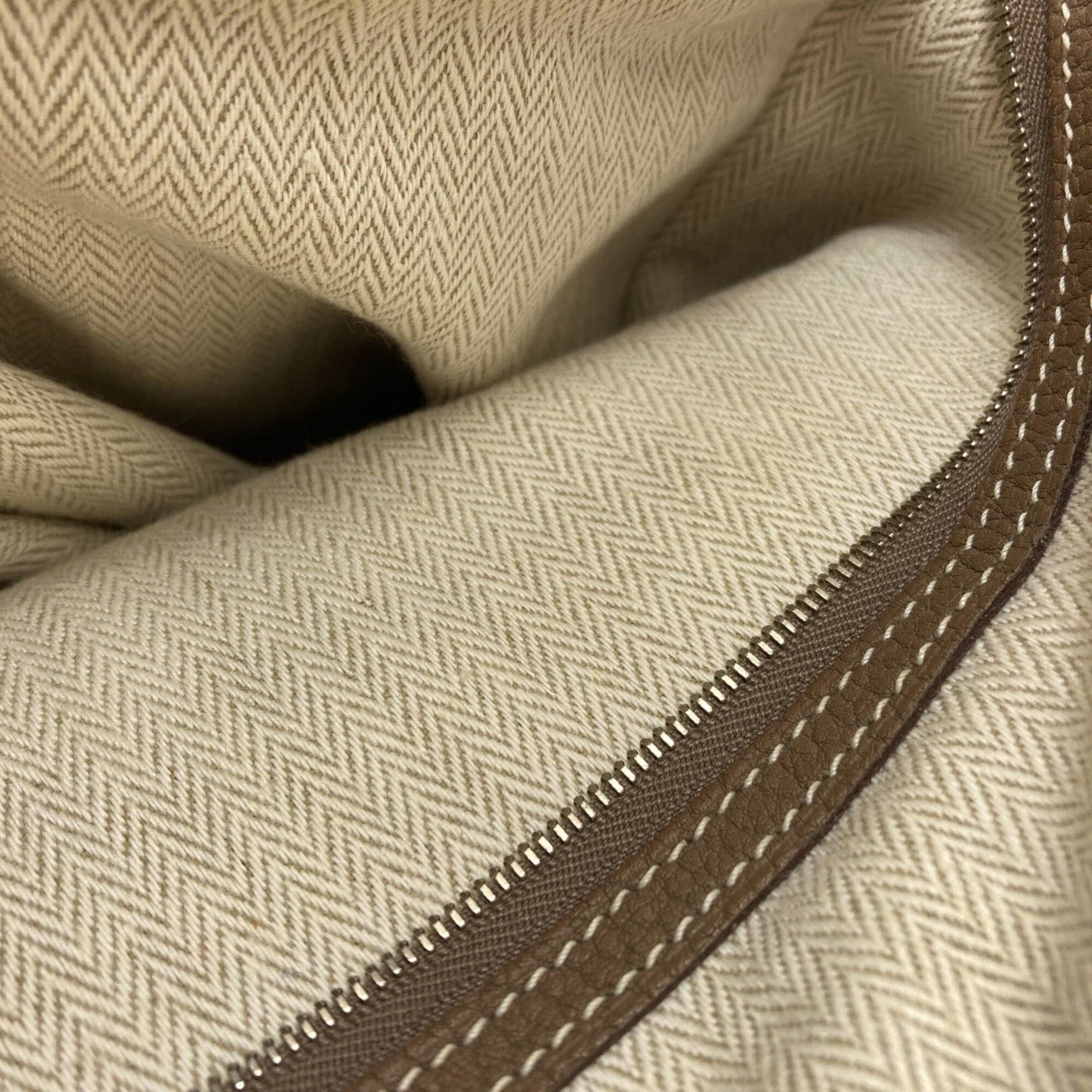 Hermes Hermes Garden Party PM Etoupe Tote Bag with Silver Hardware, Negonda Leather, for Women Size ONE SIZE - 9 Thumbnail