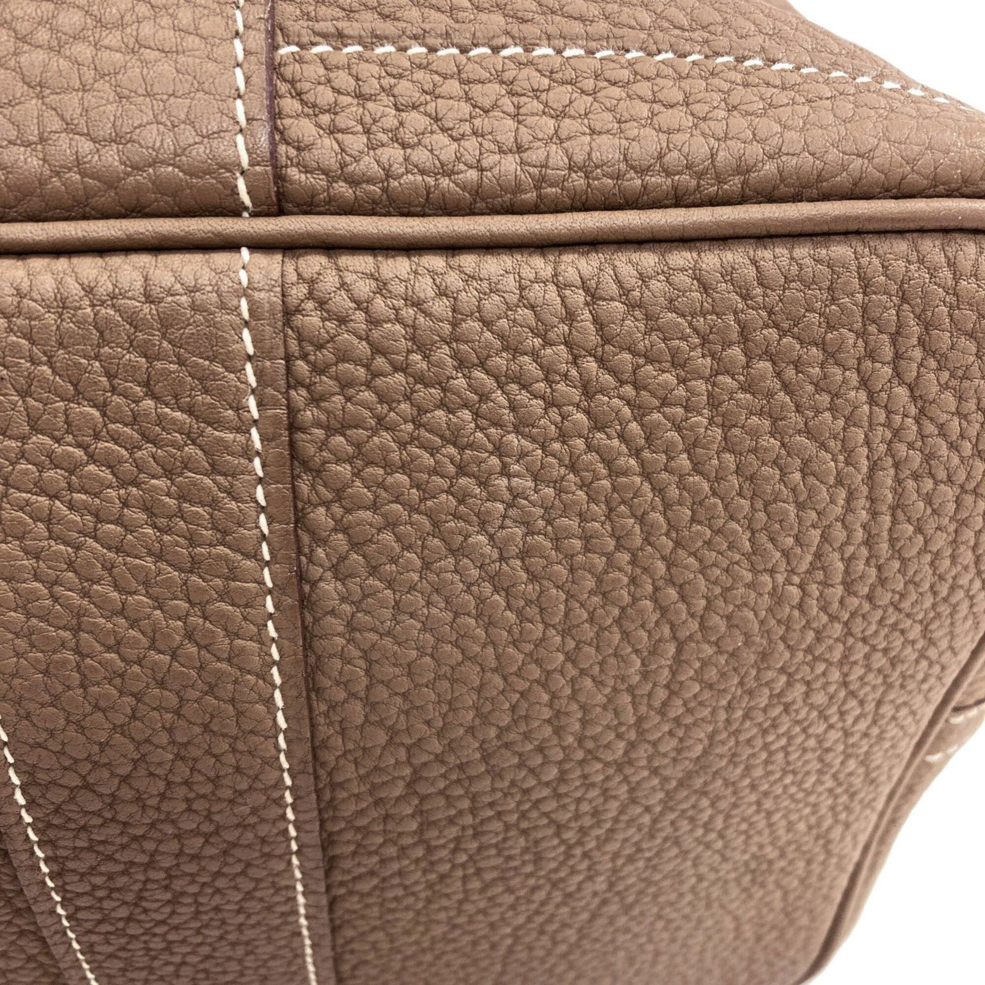Hermes Hermes Garden Party PM Etoupe Tote Bag with Silver Hardware, Negonda Leather, for Women Size ONE SIZE - 15 Thumbnail
