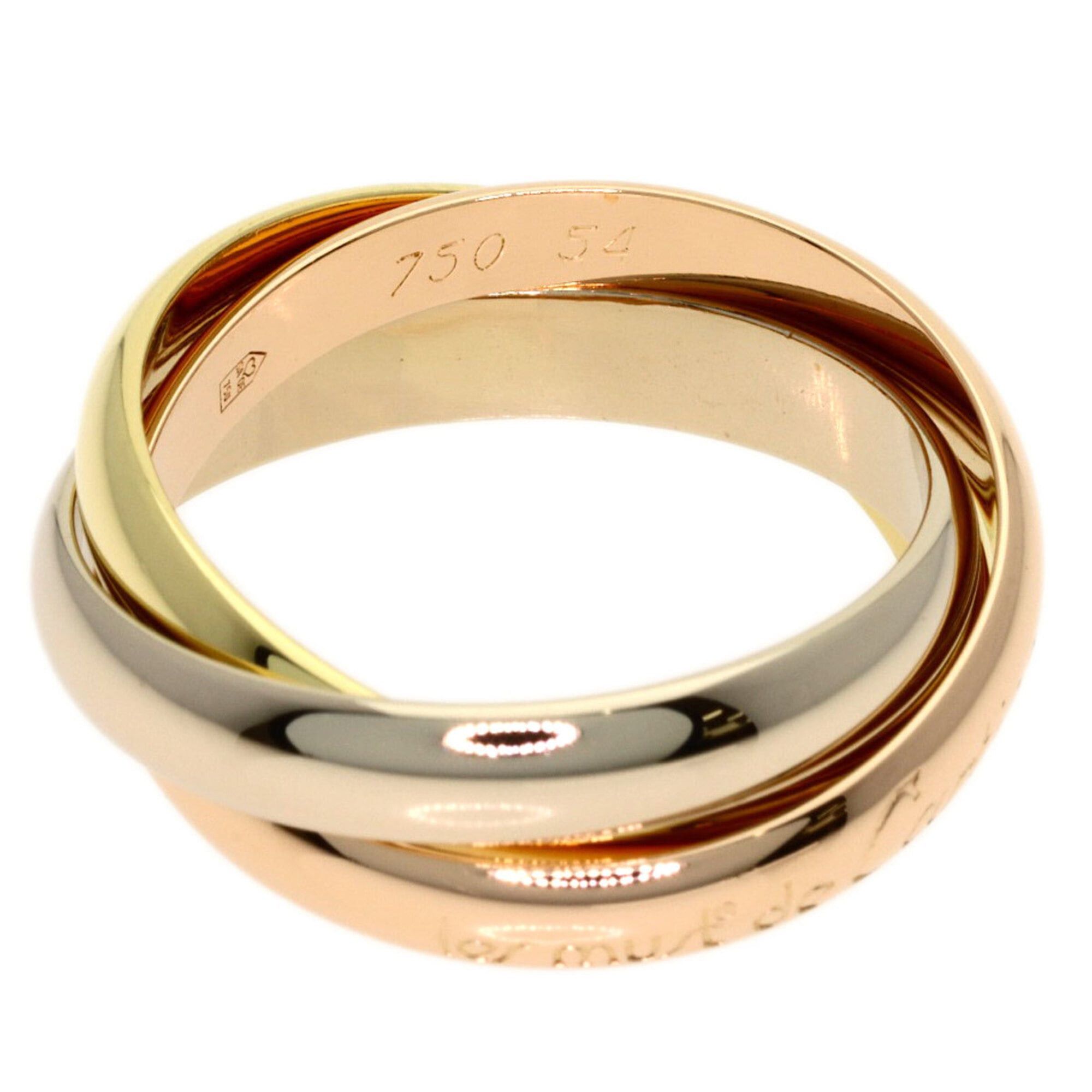 Cartier Cartier Trinity #54 Ring - 18K Yellow Gold/18K Pink White Gold Women's Size ONE SIZE - 3 Thumbnail