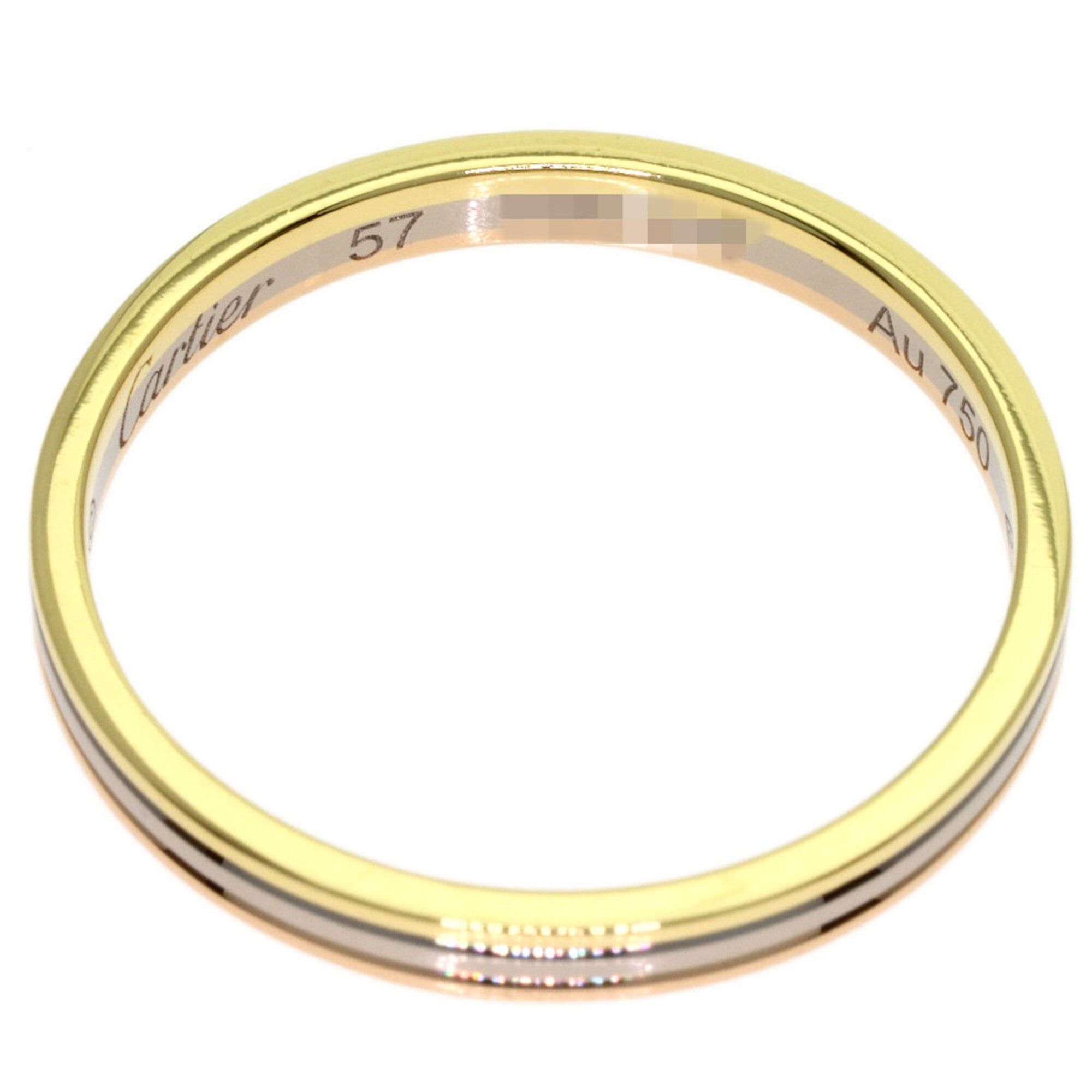 Cartier Cartier Three-Color #57 Ring - 18K Yellow Gold/18K Pink White Gold Women's Size ONE SIZE - 4 Thumbnail
