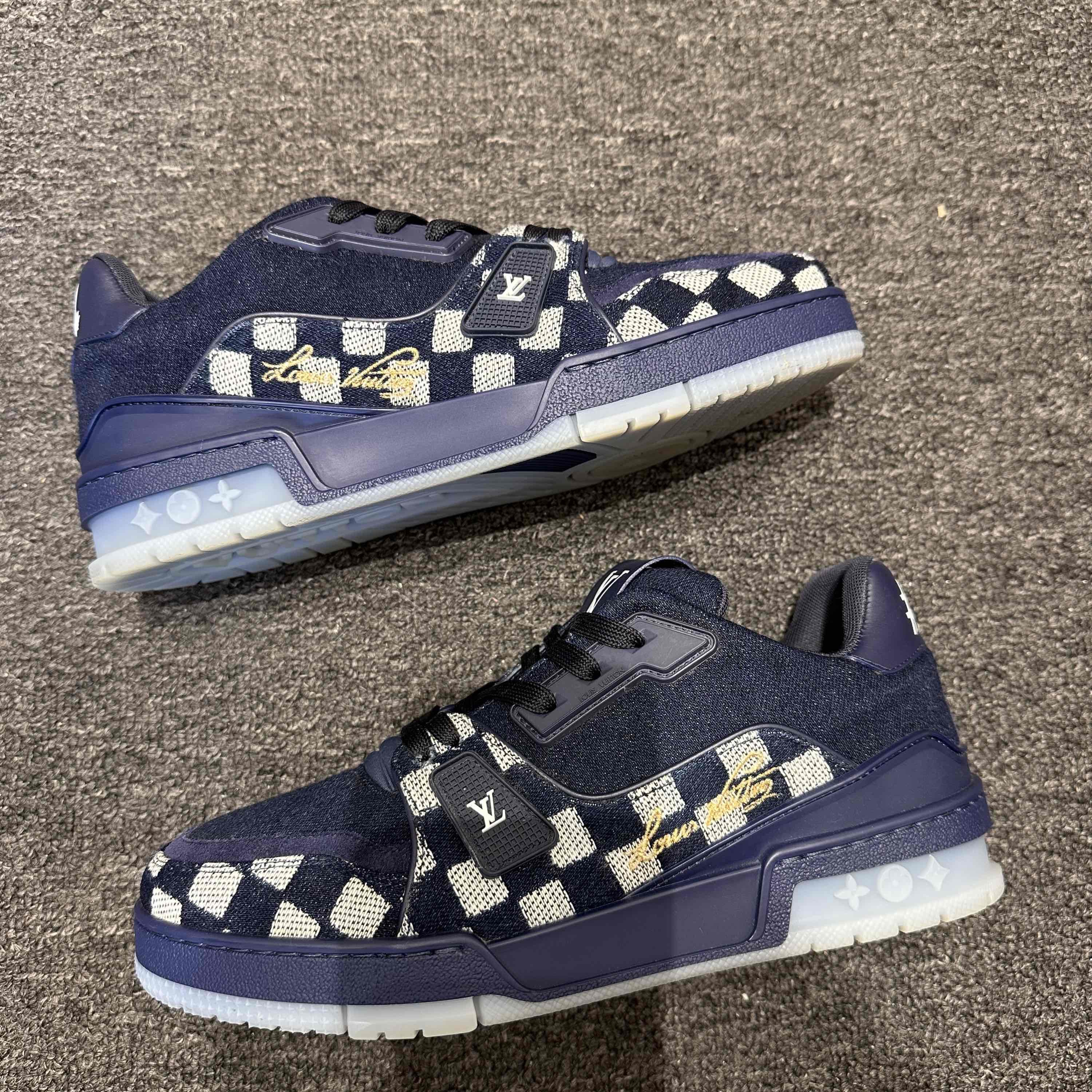 Louis Vuitton Louis Vuitton Damier Denim Trainer Sneakers US 6 Size US 6 / EU 39 - 7 Thumbnail