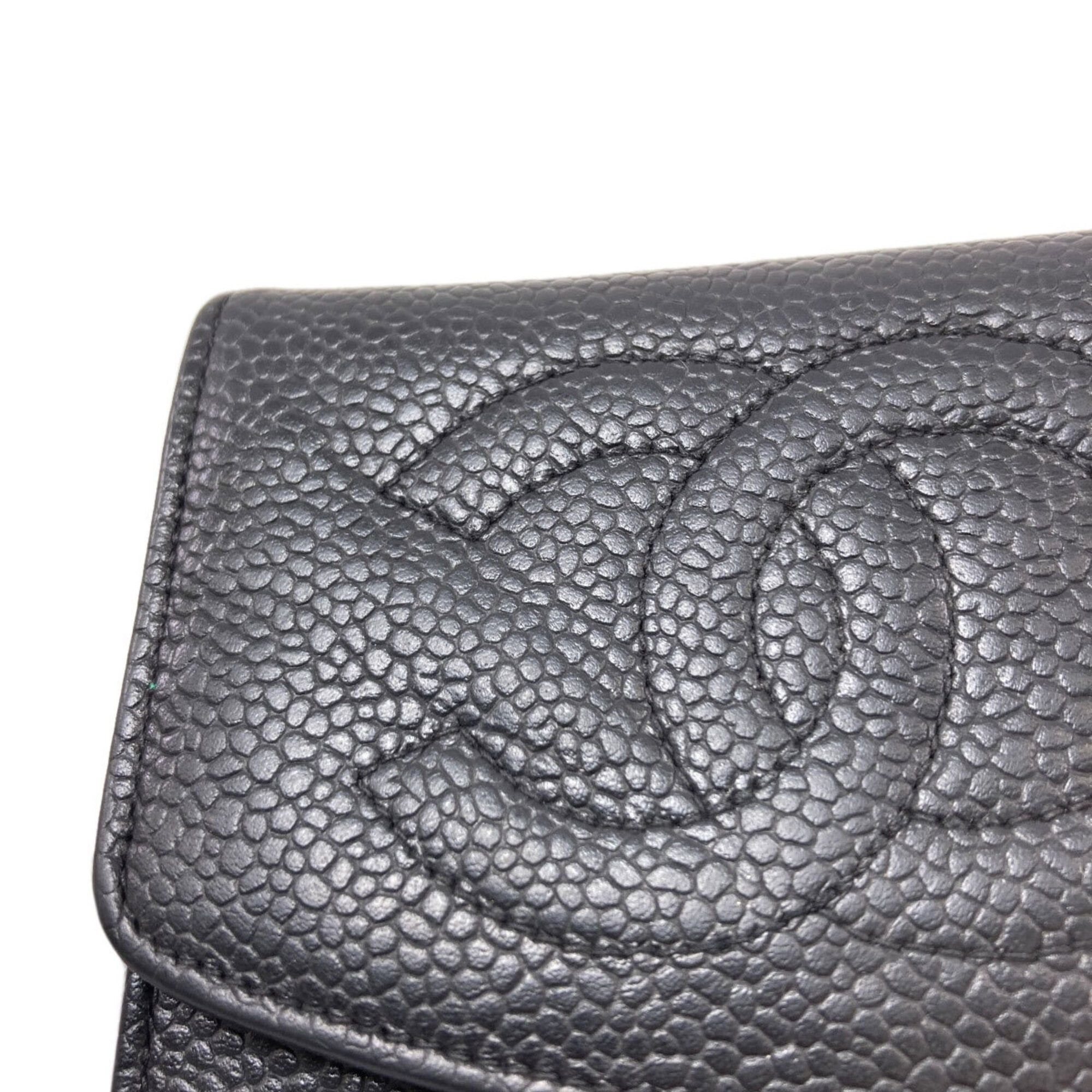 Chanel Chanel Coco Mark Stitch Gold Hardware Coin Case, Grained Calfskin, Women's Size ONE SIZE - 13 Thumbnail