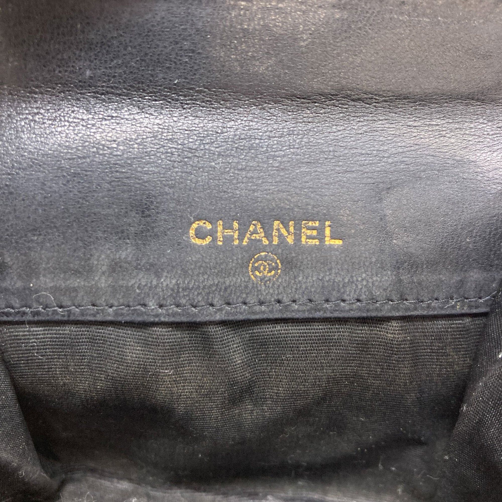Chanel Chanel Coco Mark Stitch Gold Hardware Coin Case, Grained Calfskin, Women's Size ONE SIZE - 6 Thumbnail