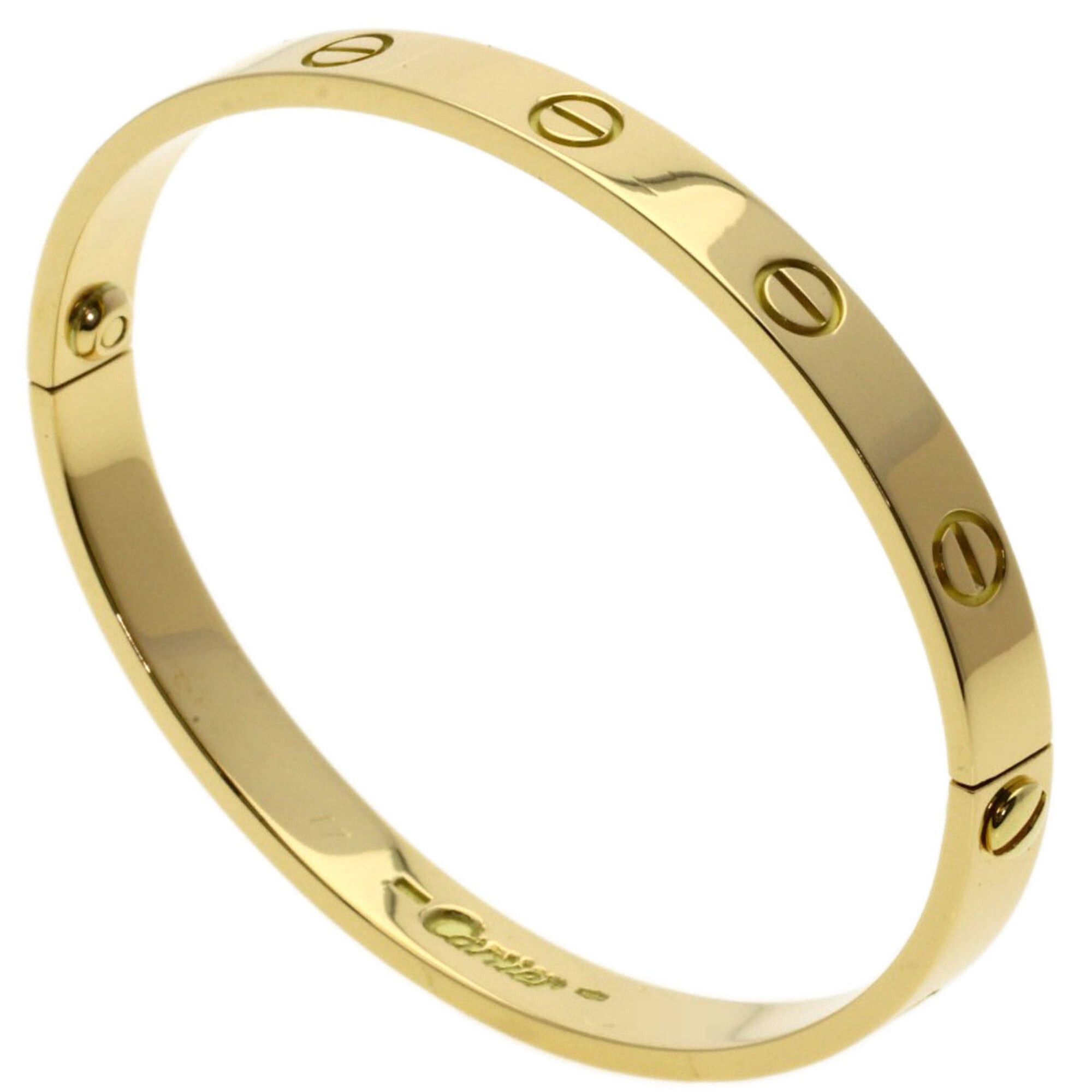 Cartier Cartier Love Bracelet (No Screwdriver) #17 Bracelet, 18K Yellow Gold, Women's Size ONE SIZE - 2 Thumbnail